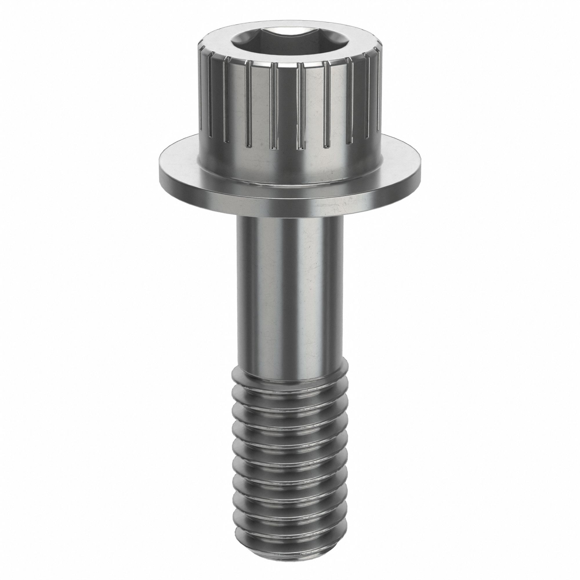 Socket Head Cap Screw: 3/8"-16 Thread Size, 1 1/4 in Lg, Flanged Std, Plain, Stainless Steel, 630
