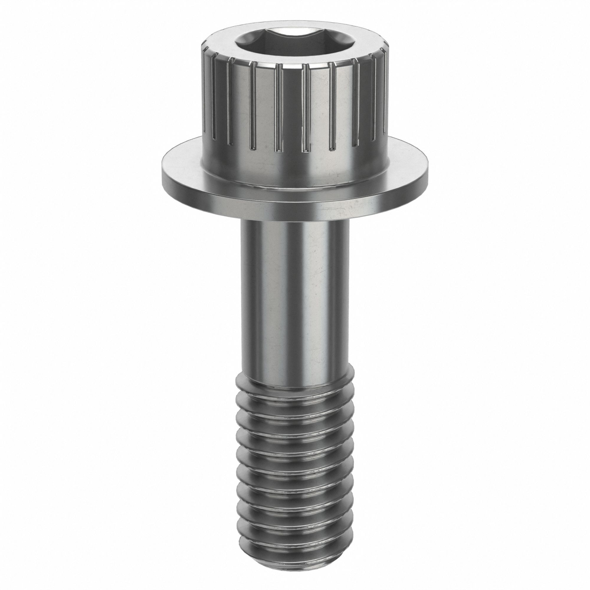 Socket Head Cap Screw: 3/8"-16 Thread Size, 1 1/4 in Lg, Flanged Std, Plain, Stainless Steel, 630