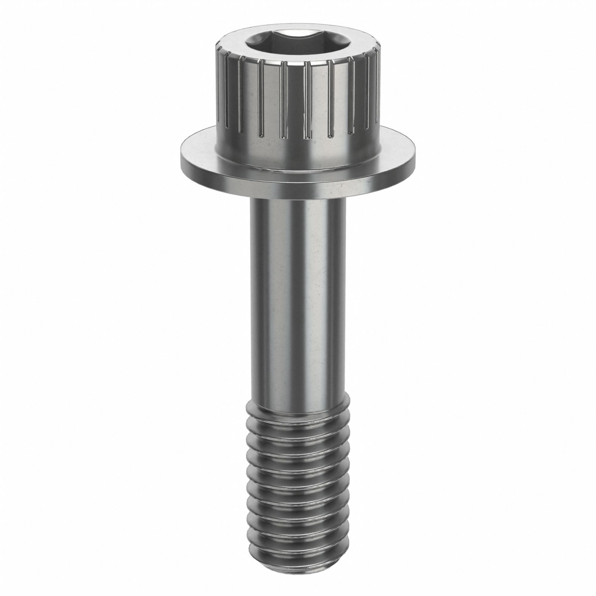 Socket Head Cap Screw: 3/8"-16 Thread Size, 1 1/2 in Lg, Flanged Std, Plain, Stainless Steel, 630
