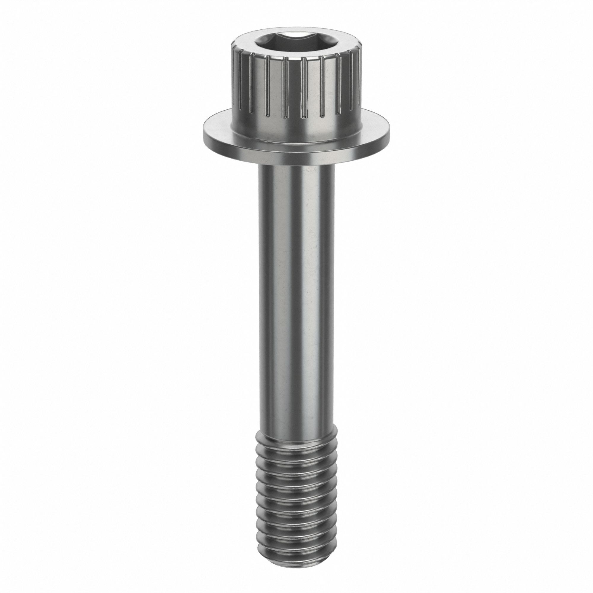 Socket Head Cap Screw: 3/8"-16 Thread Size, 2 in Lg, Flanged Std, Plain, Stainless Steel, 630