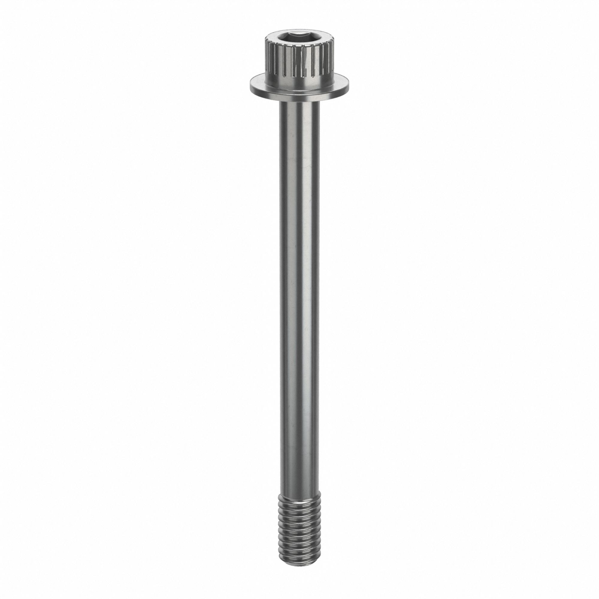 Socket Head Cap Screw: 3/8"-16 Thread Size, 4 1/4 in Lg, Flanged Std, Plain, Stainless Steel, 630