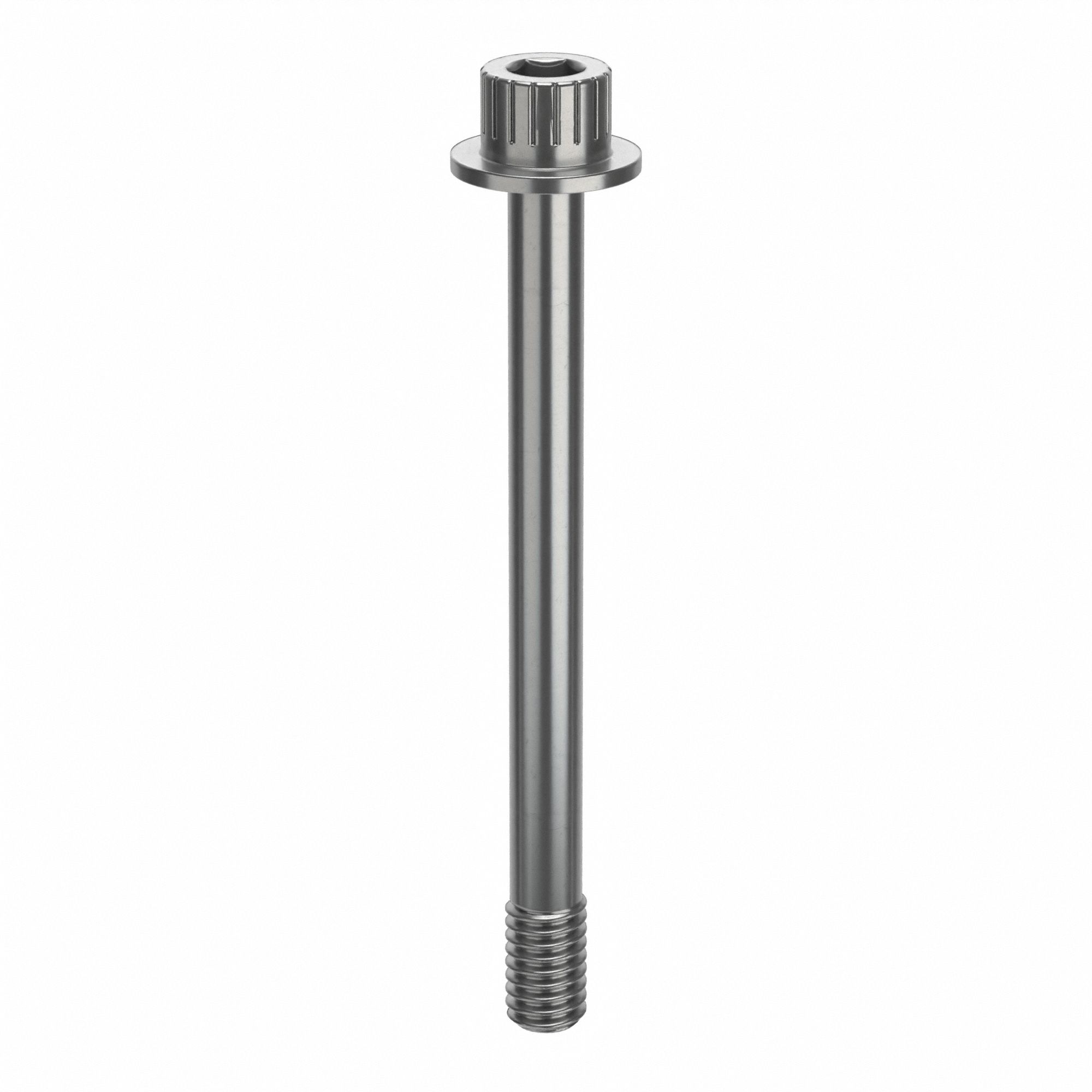 Socket Head Cap Screw: 5/16"-18 Thread Size, 3 3/8 in Lg, Flanged Std, Plain, Stainless Steel, 630