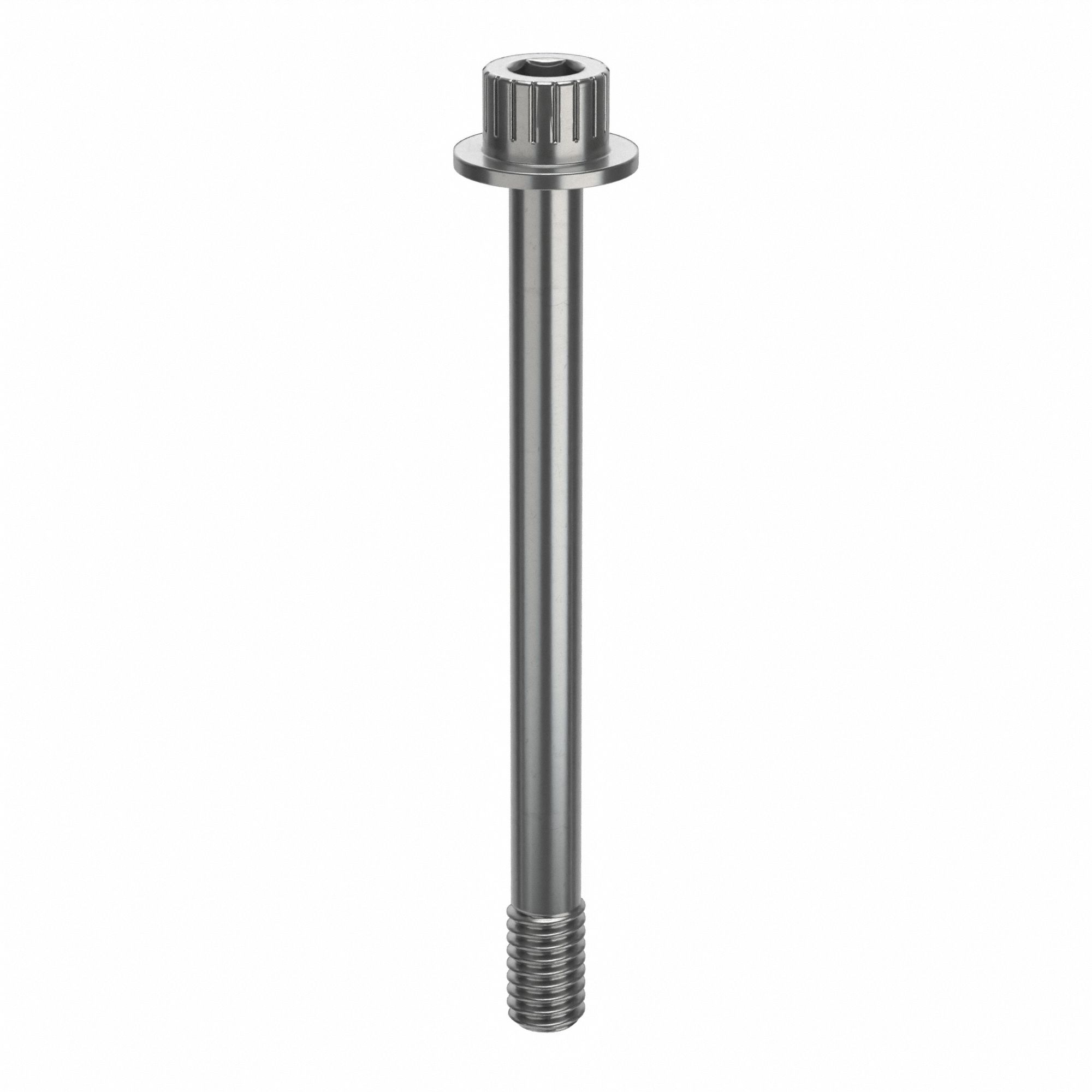 Socket Head Cap Screw: 5/16"-18 Thread Size, 3 1/2 in Lg, Flanged Std, Plain, Stainless Steel, 630