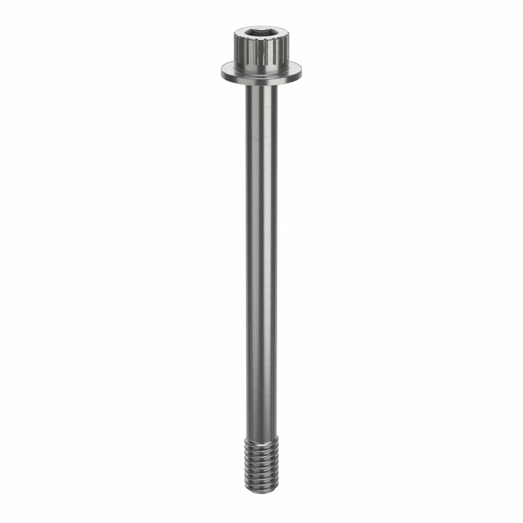 Socket Head Cap Screw: 5/16"-18 Thread Size, 3 7/8 in Lg, Flanged Std, Plain, Stainless Steel, 630