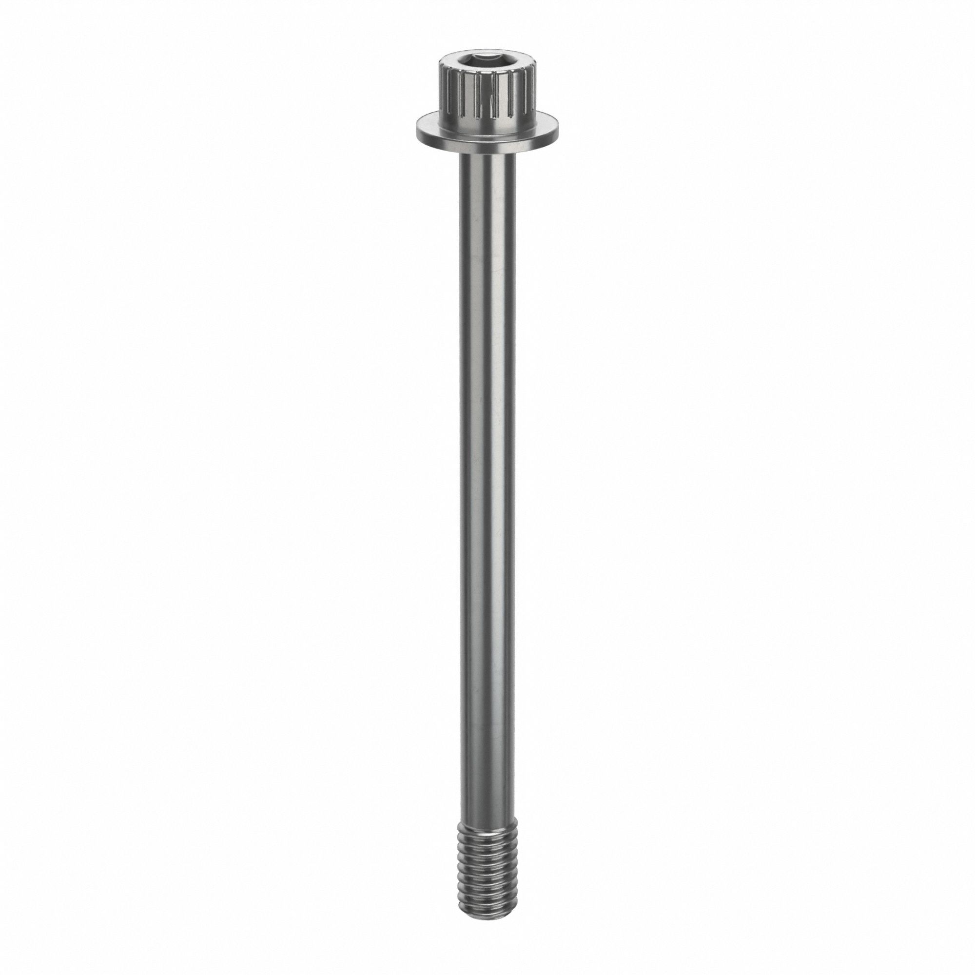 Socket Head Cap Screw: 5/16"-18 Thread Size, 4 1/8 in Lg, Flanged Std, Plain, Stainless Steel, 630