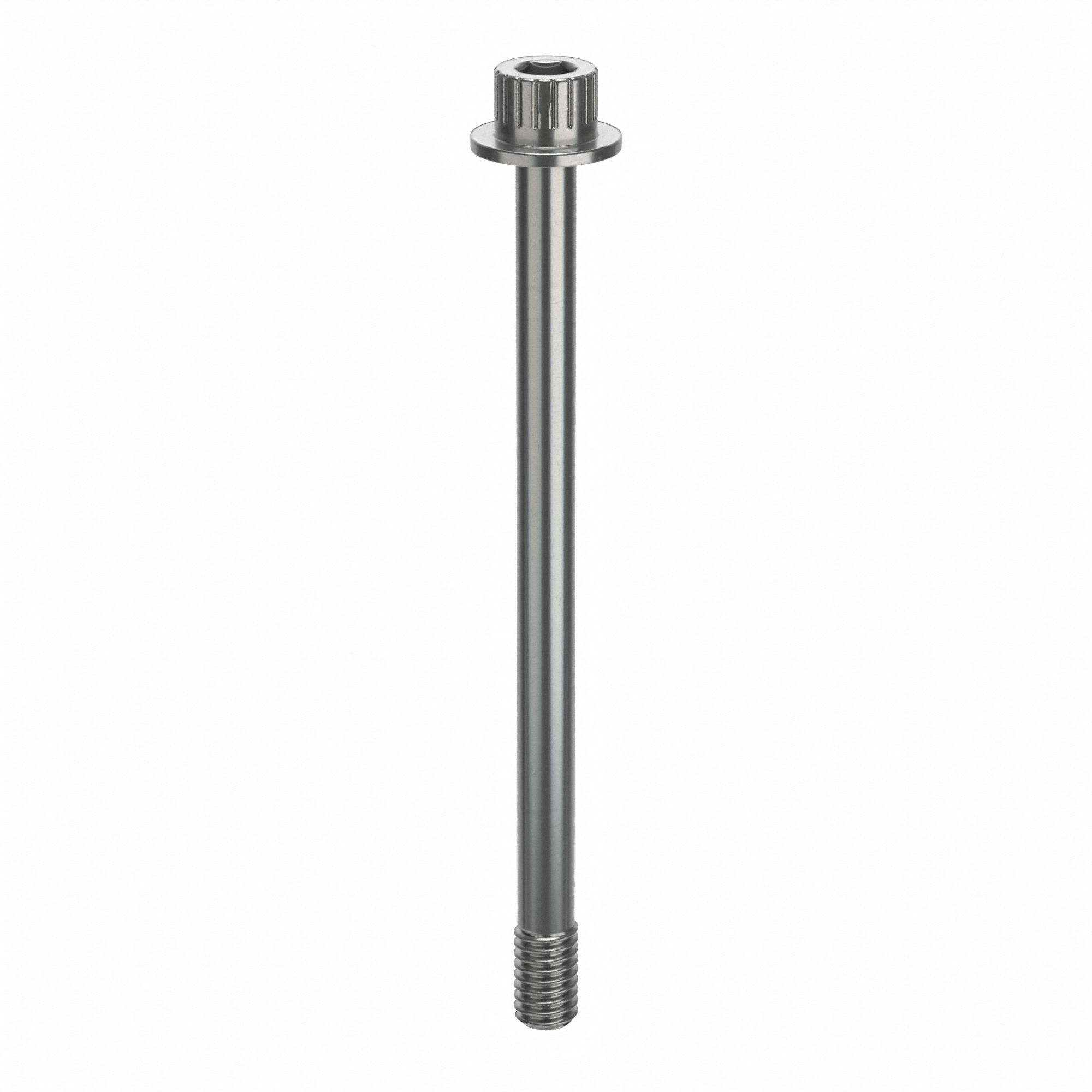 Socket Head Cap Screw: 5/16"-18 Thread Size, 4 3/8 in Lg, Flanged Std, Plain, Stainless Steel, 630