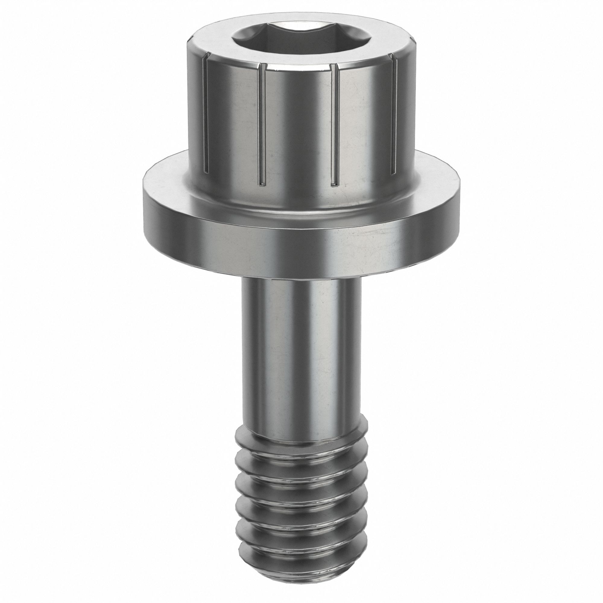 Socket Head Cap Screw: #8-32 Thread Size, 7/16 in Lg, Flanged Std, Plain, Stainless Steel, 18-8