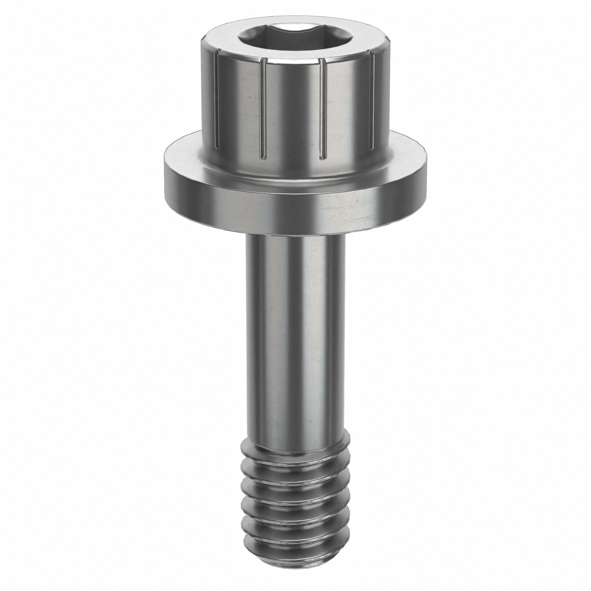 Socket Head Cap Screw: #8-32 Thread Size, 9/16 in Lg, Flanged Std, Plain, Stainless Steel, 18-8
