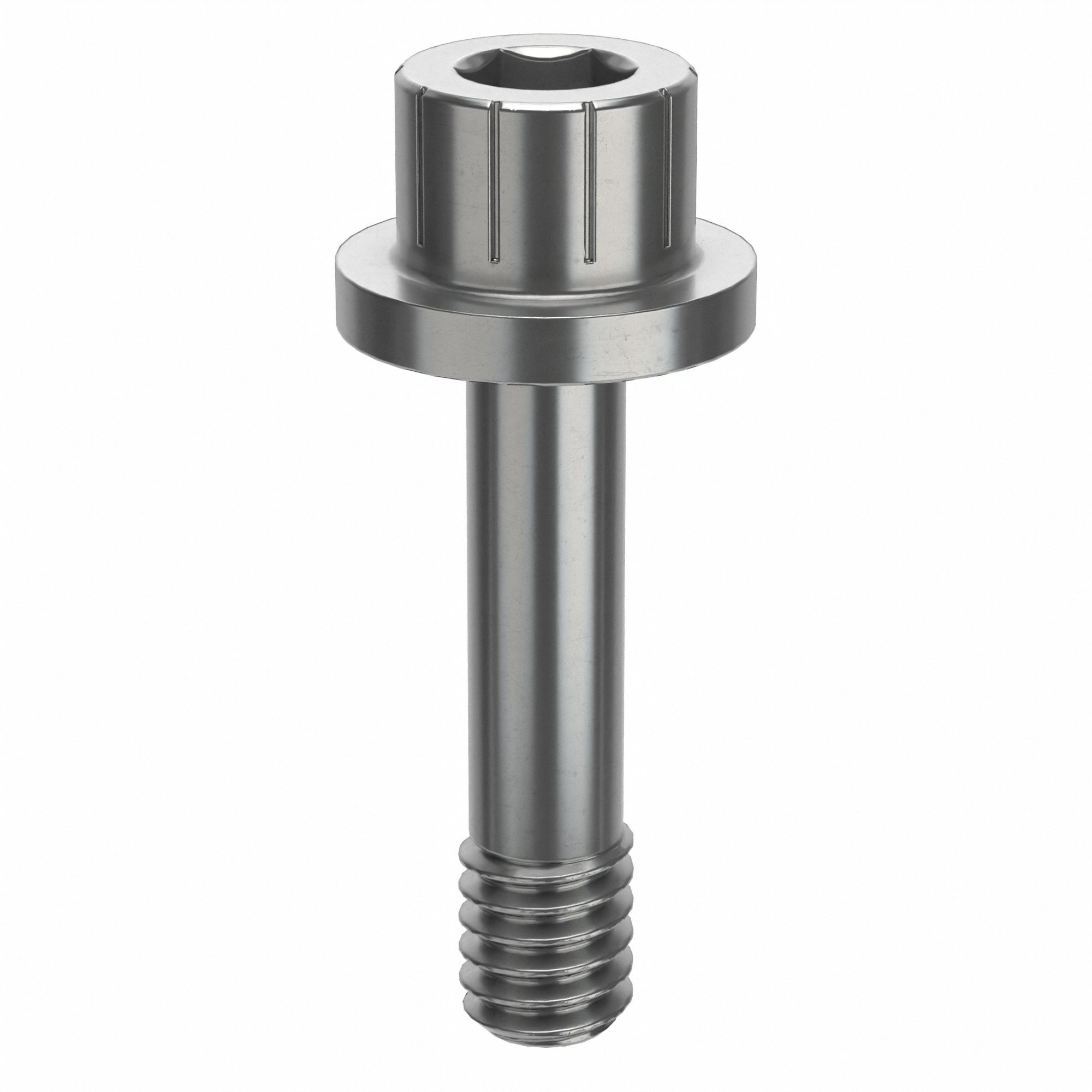 Socket Head Cap Screw: #8-32 Thread Size, 11/16 in Lg, Flanged Std, Plain, Stainless Steel, 18-8