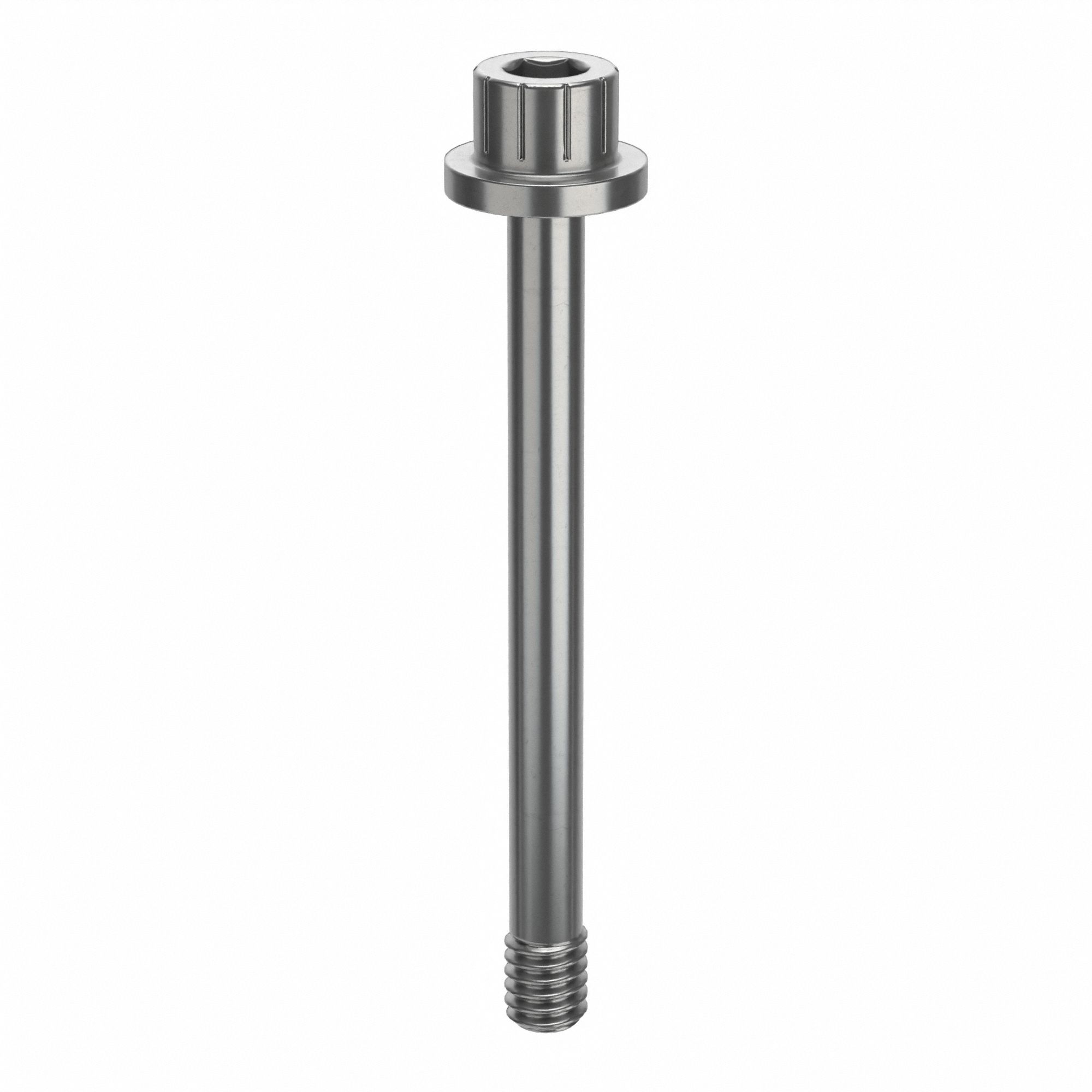 Socket Head Cap Screw: #8-32 Thread Size, 1 11/16 in Lg, Flanged Std, Plain, Stainless Steel, 18-8