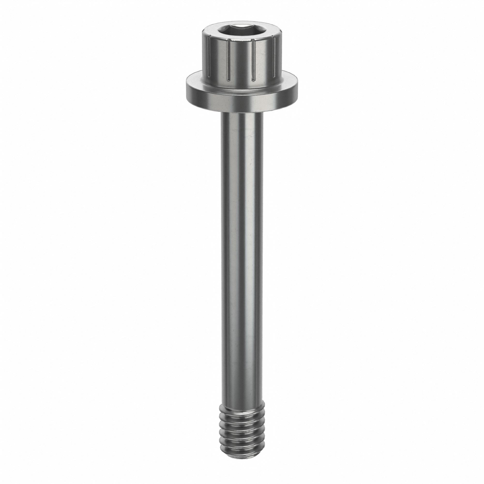 Socket Head Cap Screw: #8-32 Thread Size, 1 5/16 in Lg, Flanged Std, Plain, Stainless Steel, 18-8