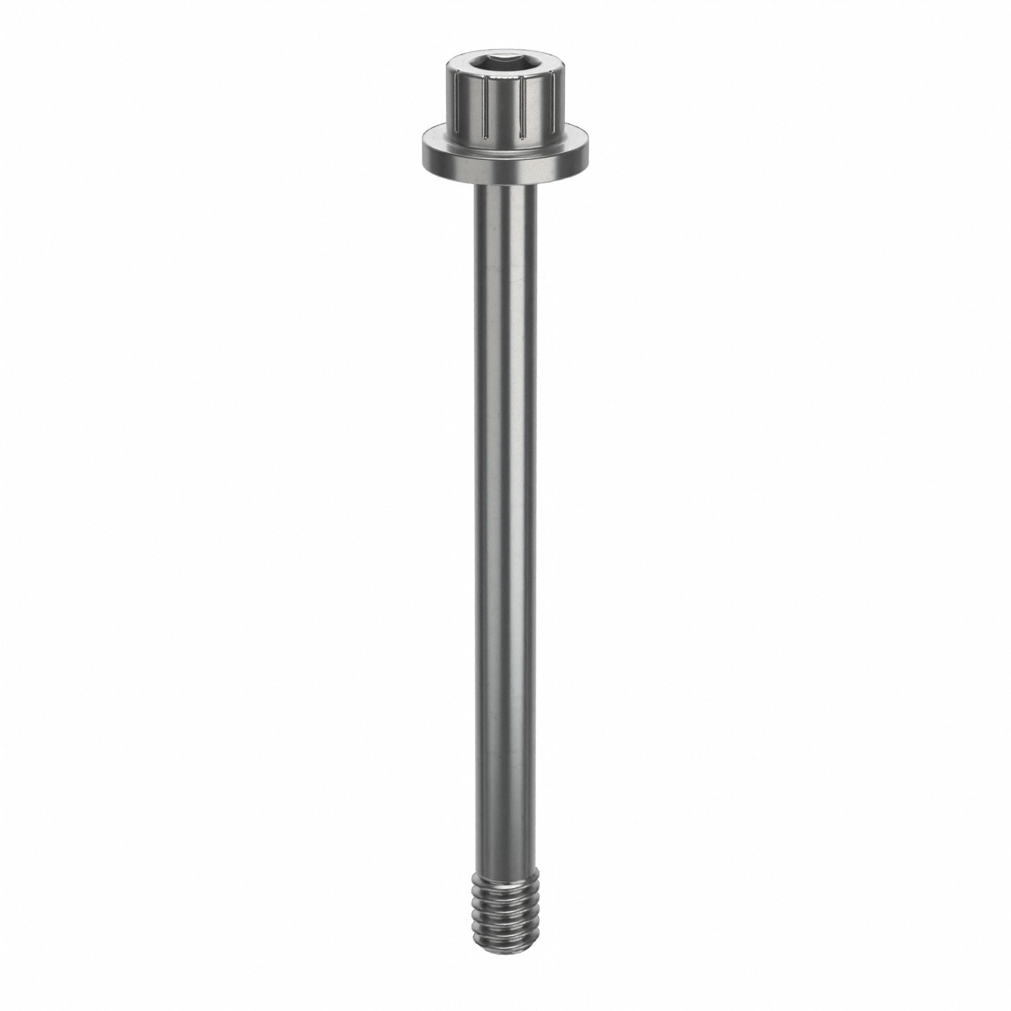 Socket Head Cap Screw: #8-32 Thread Size, 1 15/16 in Lg, Flanged Std, Plain, Stainless Steel, 18-8