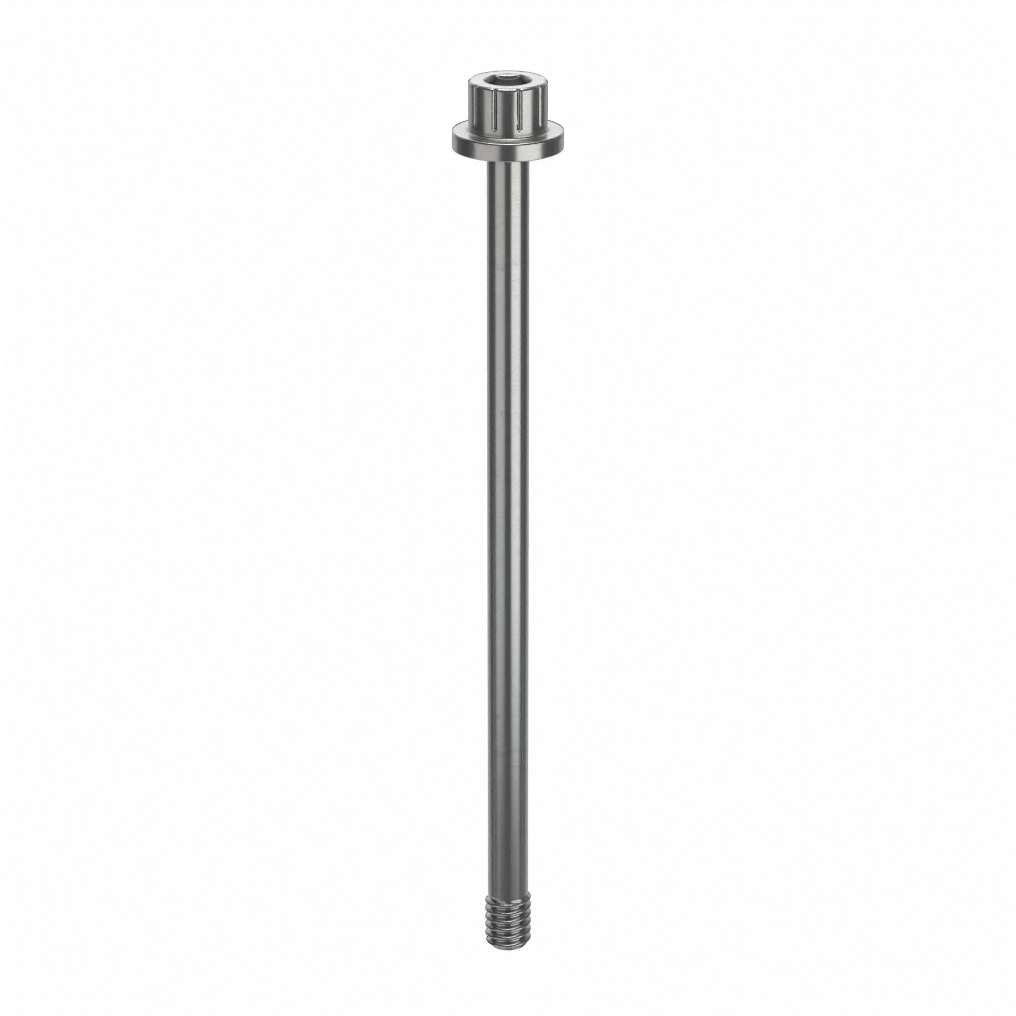 Socket Head Cap Screw: #8-32 Thread Size, 2 15/16 in Lg, Flanged Std, Plain, Stainless Steel, 18-8