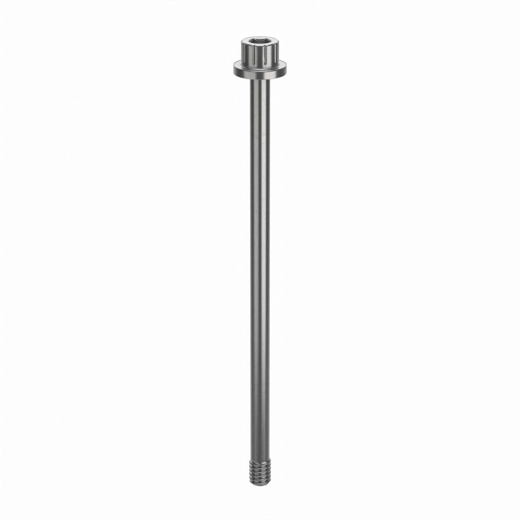 Socket Head Cap Screw: #8-32 Thread Size, 3 3/16 in Lg, Flanged Std, Plain, Stainless Steel, 18-8