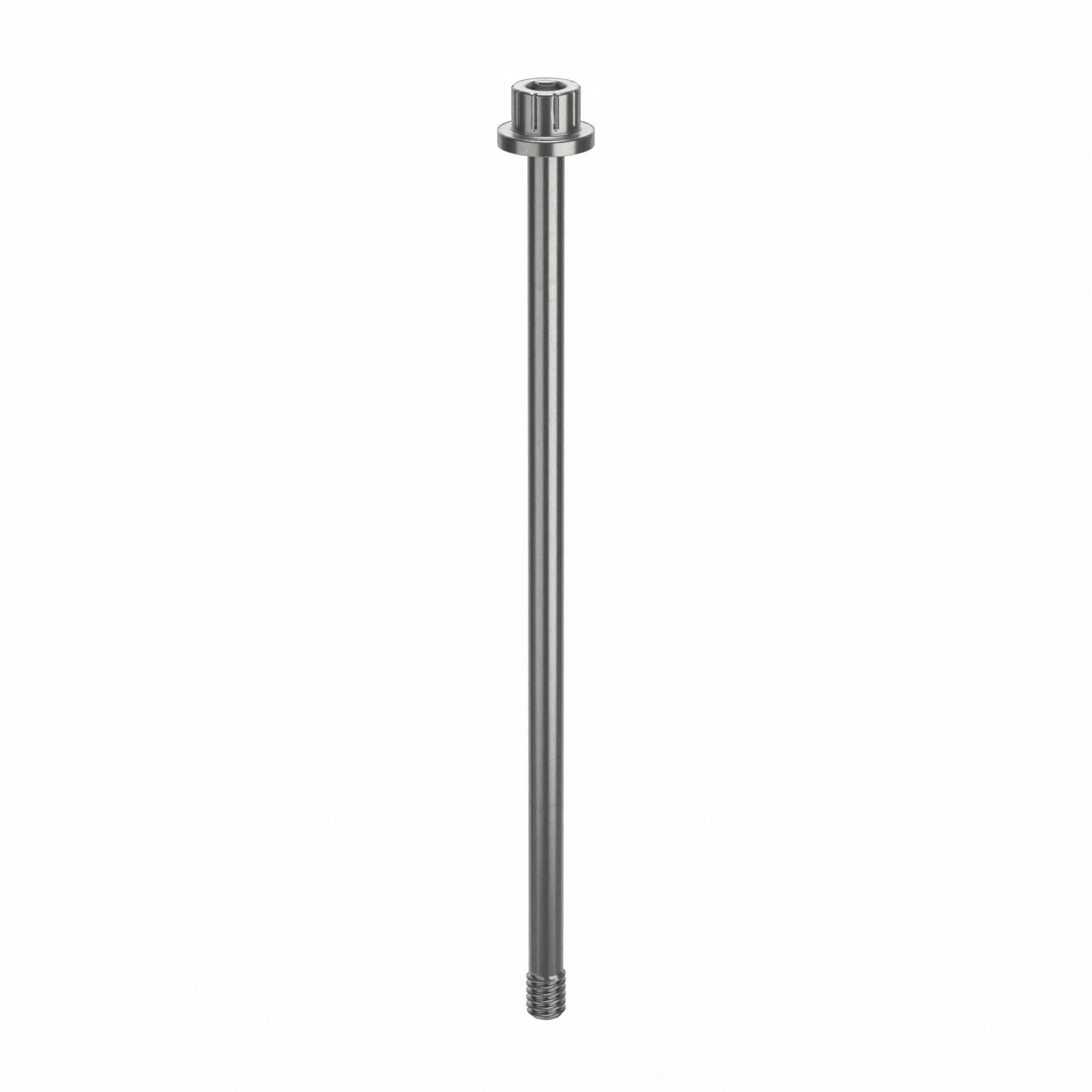 Socket Head Cap Screw: #8-32 Thread Size, 3 11/16 in Lg, Flanged Std, Plain, Stainless Steel, 18-8