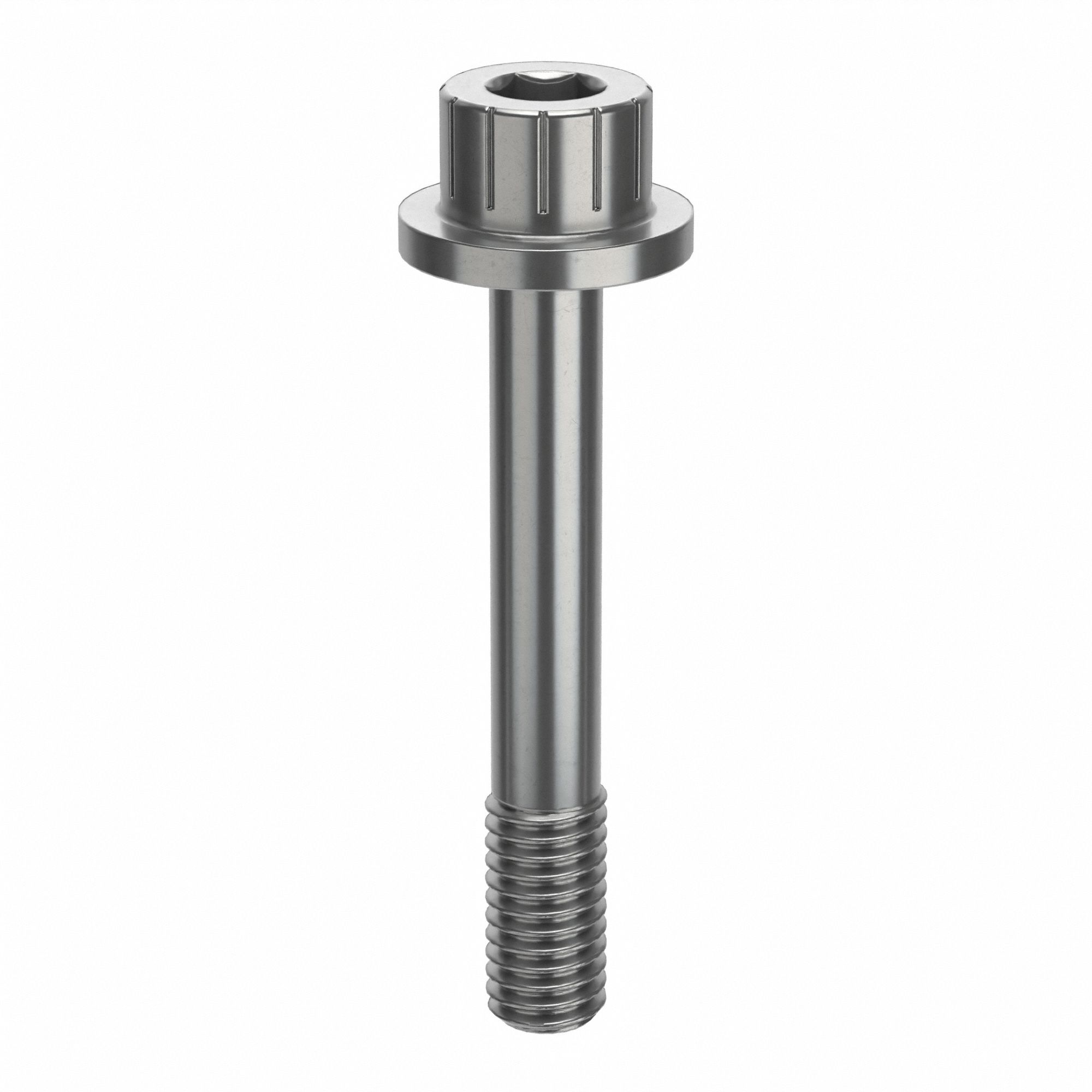 Socket Head Cap Screw: #10-32 Thread Size, 1 1/4 in Lg, Flanged Std, Plain, Stainless Steel, 18-8