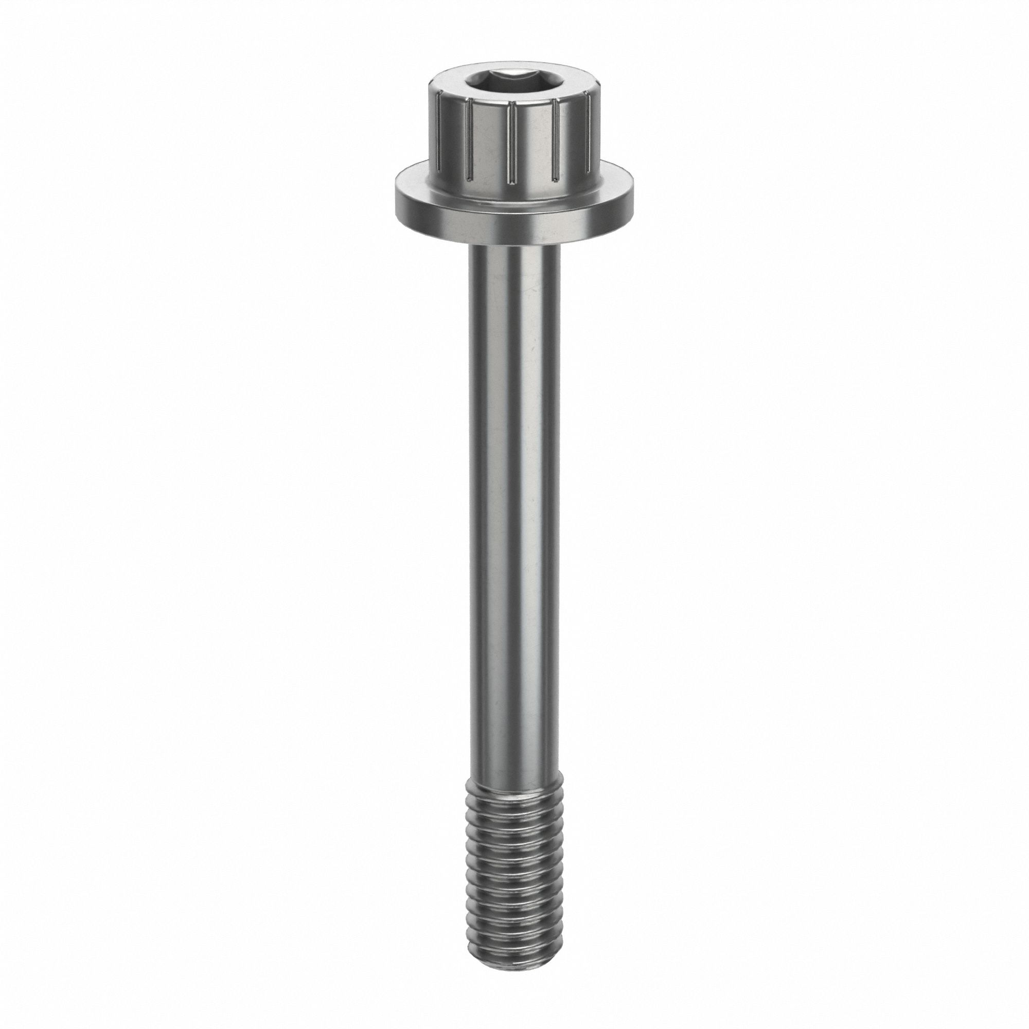 Socket Head Cap Screw: #10-32 Thread Size, 1 1/2 in Lg, Flanged Std, Plain, Stainless Steel, 18-8