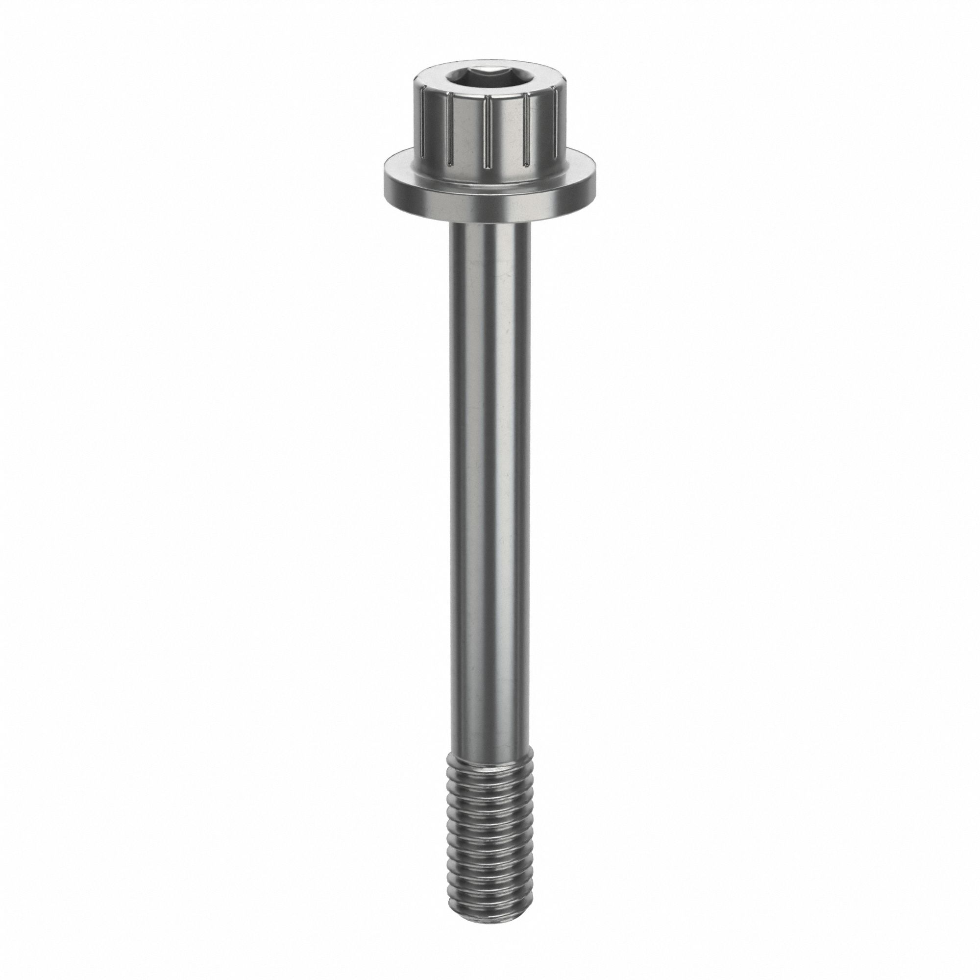 Socket Head Cap Screw: #10-32 Thread Size, 1 5/8 in Lg, Flanged Std, Plain, Stainless Steel, 18-8