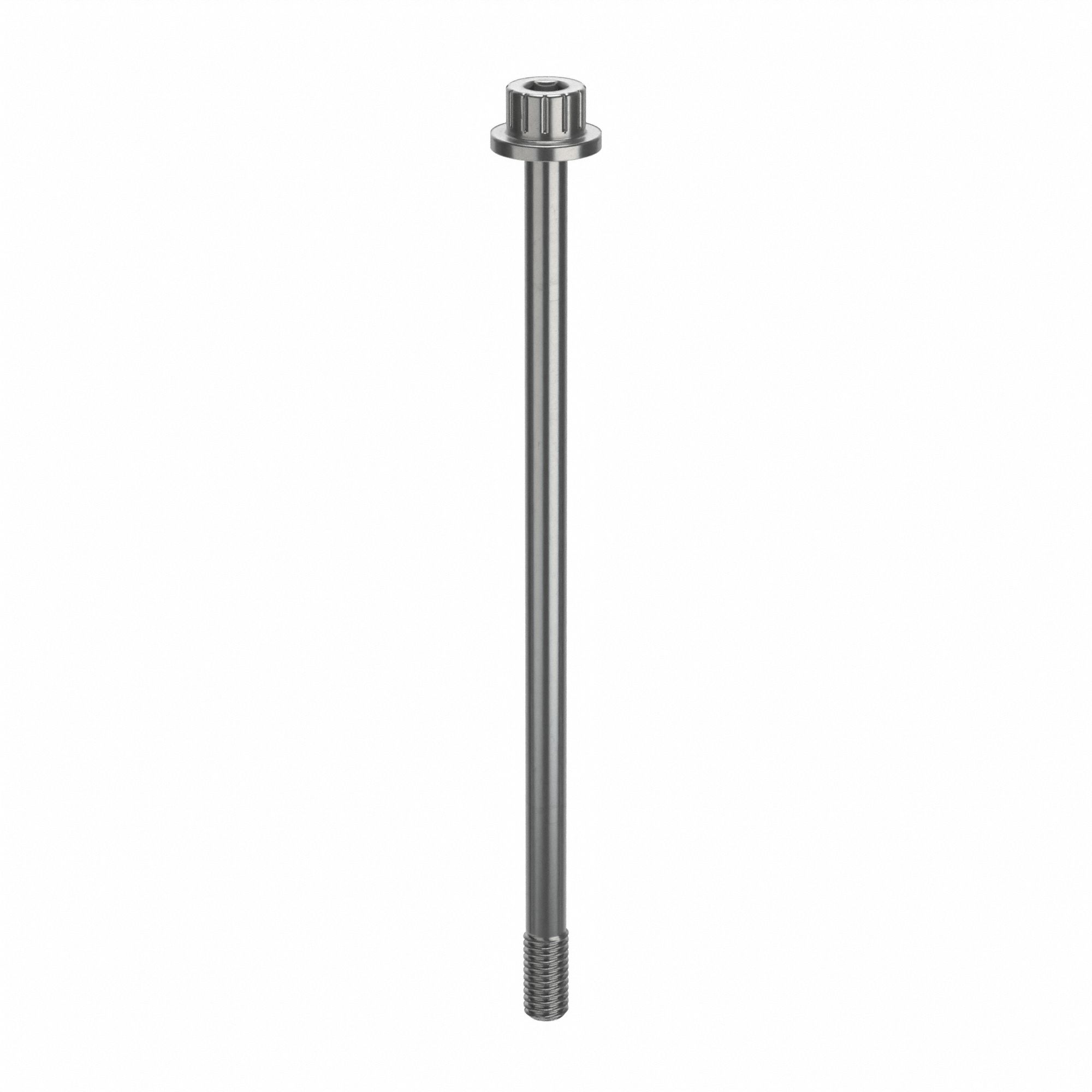 Socket Head Cap Screw: #10-32 Thread Size, 3 3/4 in Lg, Flanged Std, Plain, Stainless Steel, 18-8