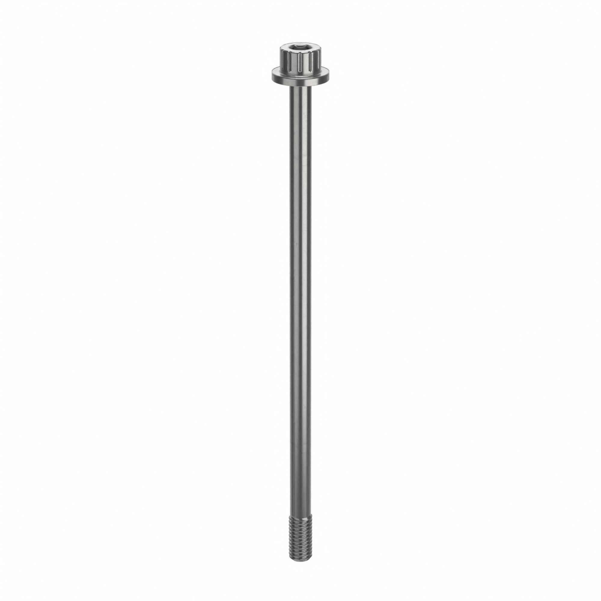 Socket Head Cap Screw: #10-32 Thread Size, 4 in Lg, Flanged Std, Plain, Stainless Steel, 18-8