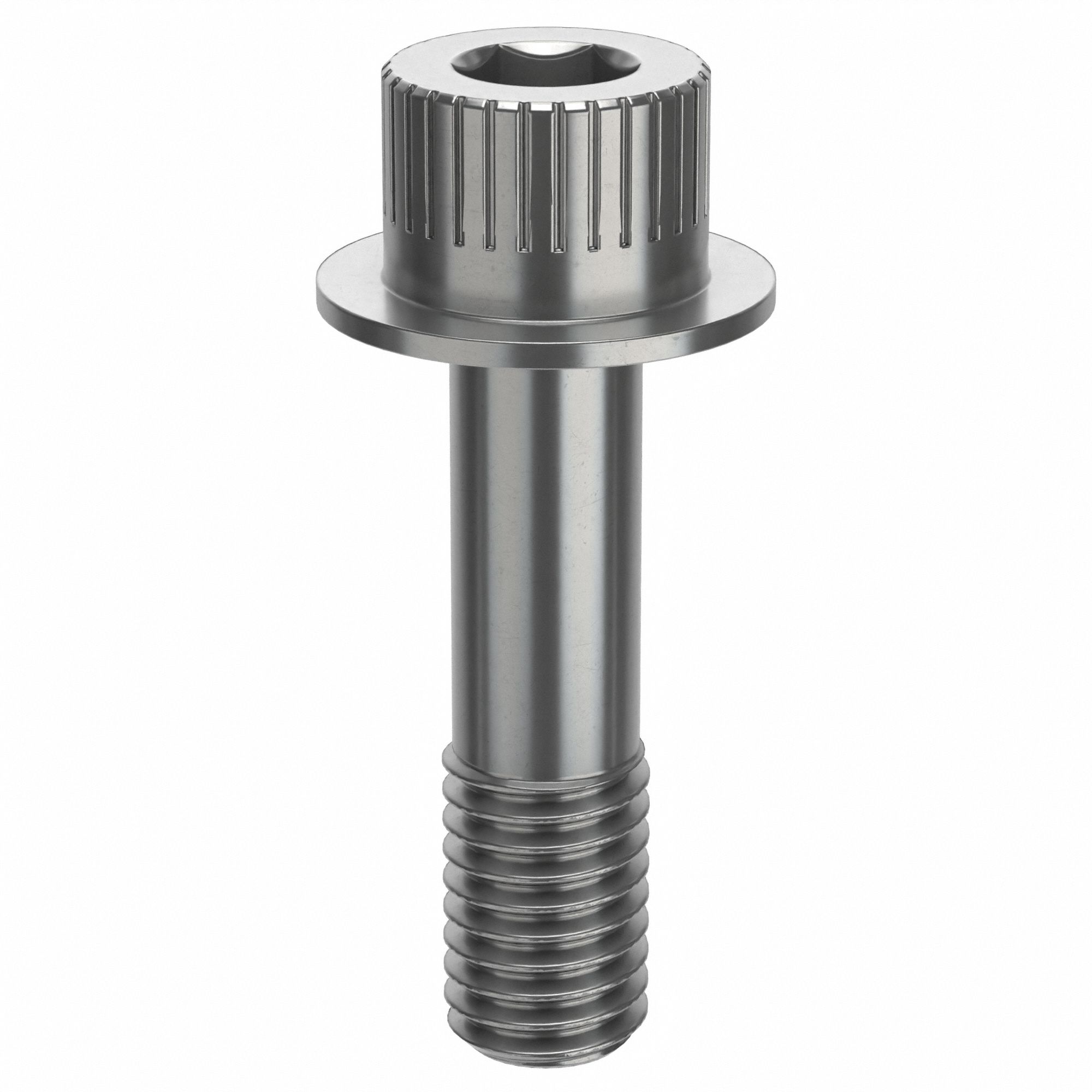 Socket Head Cap Screw: 1/2"-13 Thread Size, 1 7/8 in Lg, Flanged Std, Plain, Stainless Steel, 18-8
