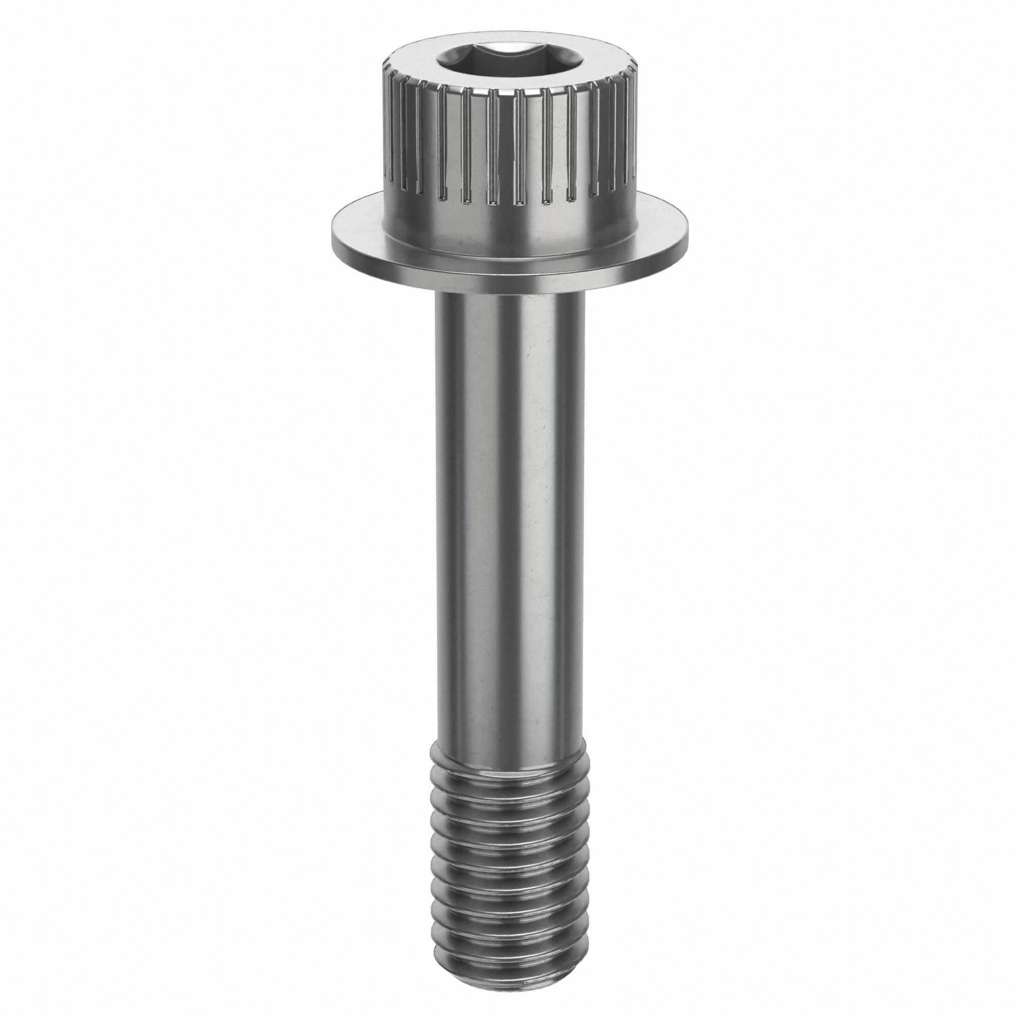 Socket Head Cap Screw: 1/2"-13 Thread Size, 2 3/8 in Lg, Flanged Std, Plain, Stainless Steel, 18-8