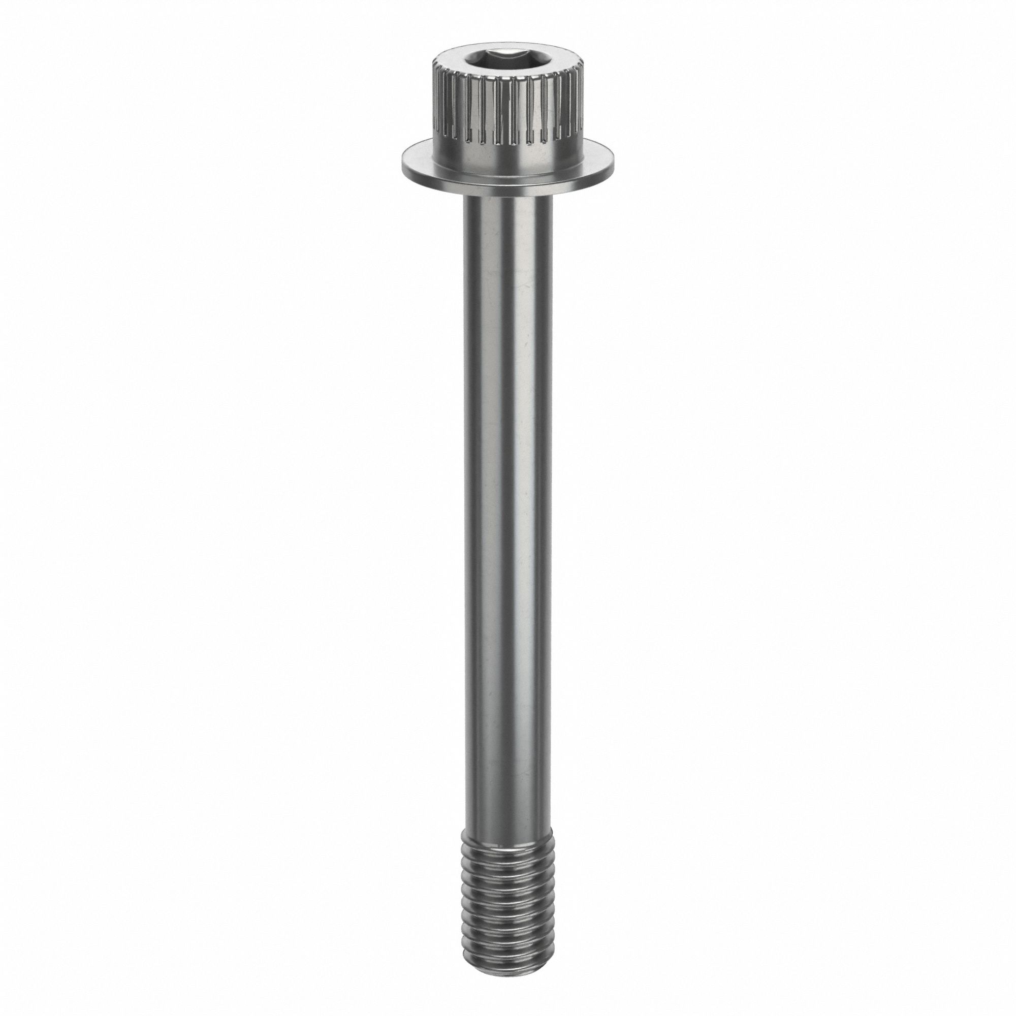 Socket Head Cap Screw: 1/2"-13 Thread Size, 4 3/8 in Lg, Flanged Std, Plain, Stainless Steel, 18-8