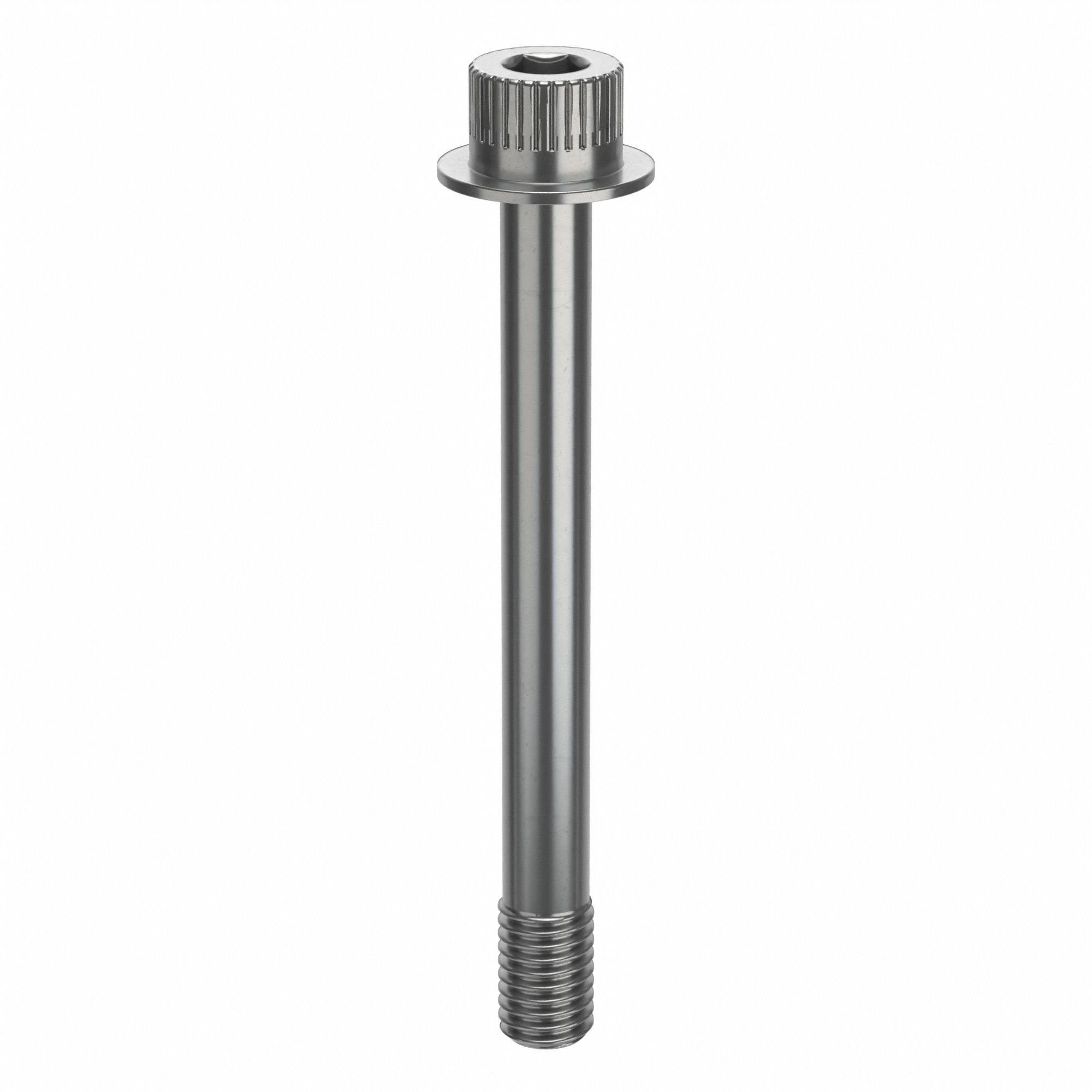 Socket Head Cap Screw: 1/2"-13 Thread Size, 4 5/8 in Lg, Flanged Std, Plain, Stainless Steel, 18-8