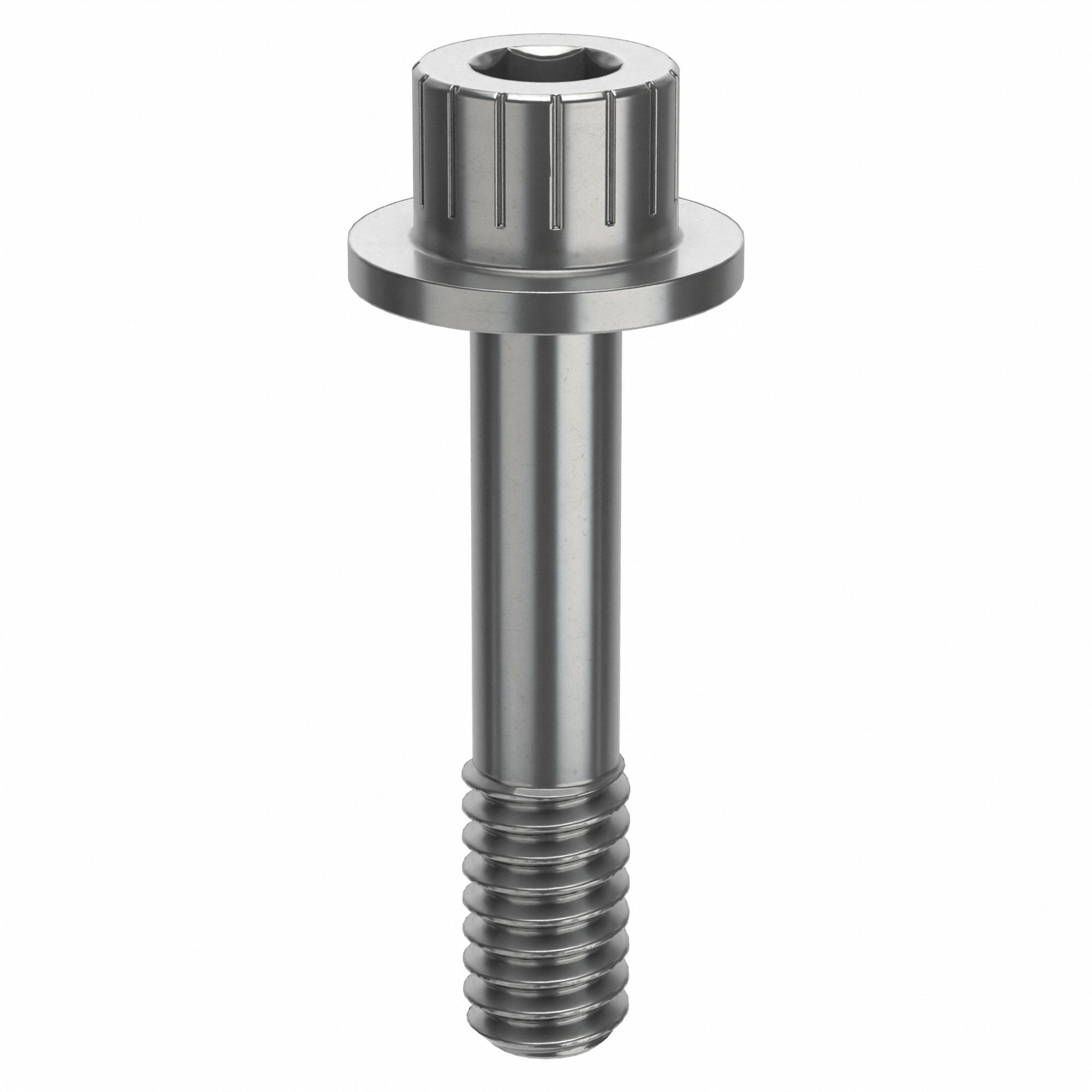 Socket Head Cap Screw: 1/4"-20 Thread Size, 1 3/16 in Lg, Flanged Std, Plain, Stainless Steel, 18-8