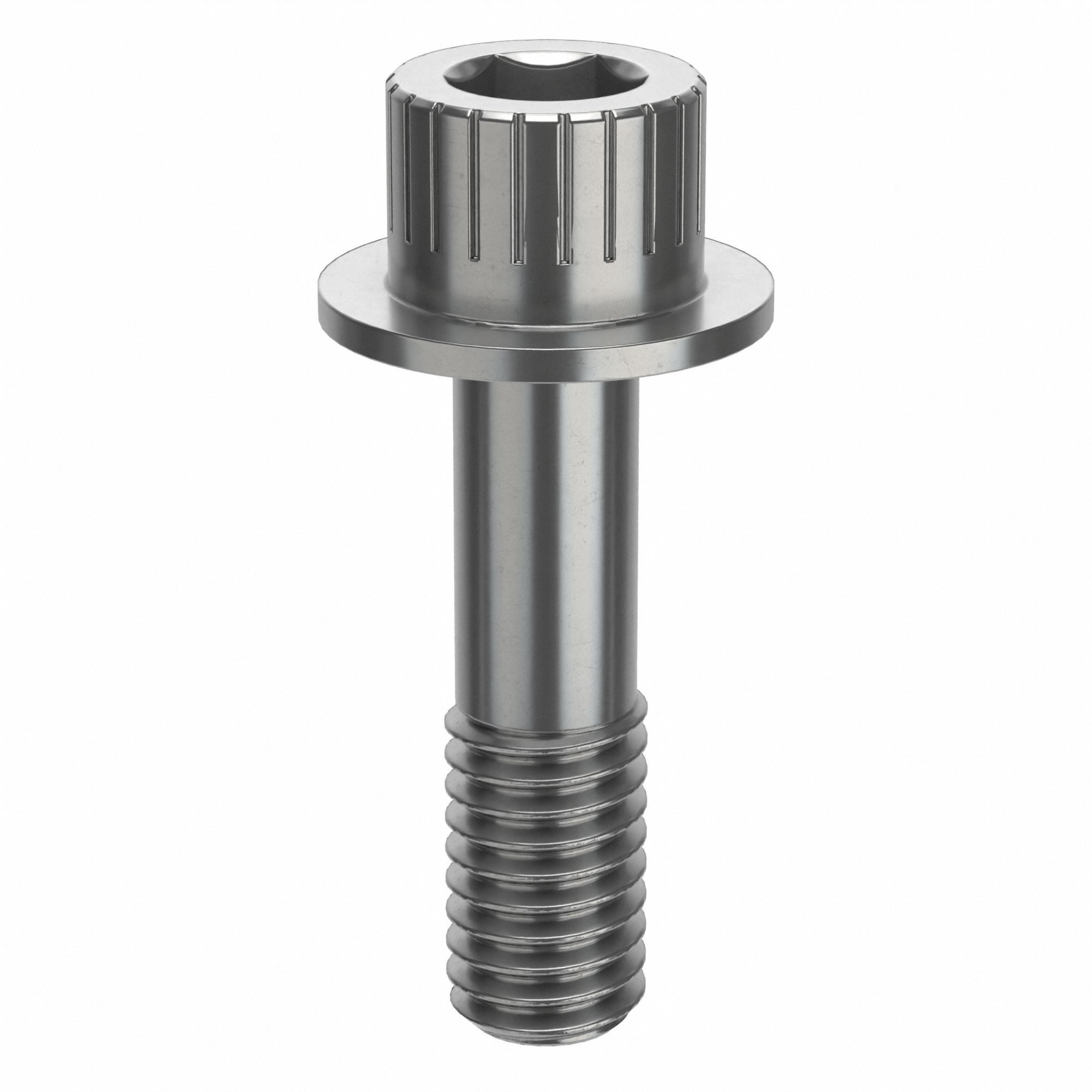 Socket Head Cap Screw: 3/8"-16 Thread Size, 1 3/8 in Lg, Flanged Std, Plain, Stainless Steel, 18-8