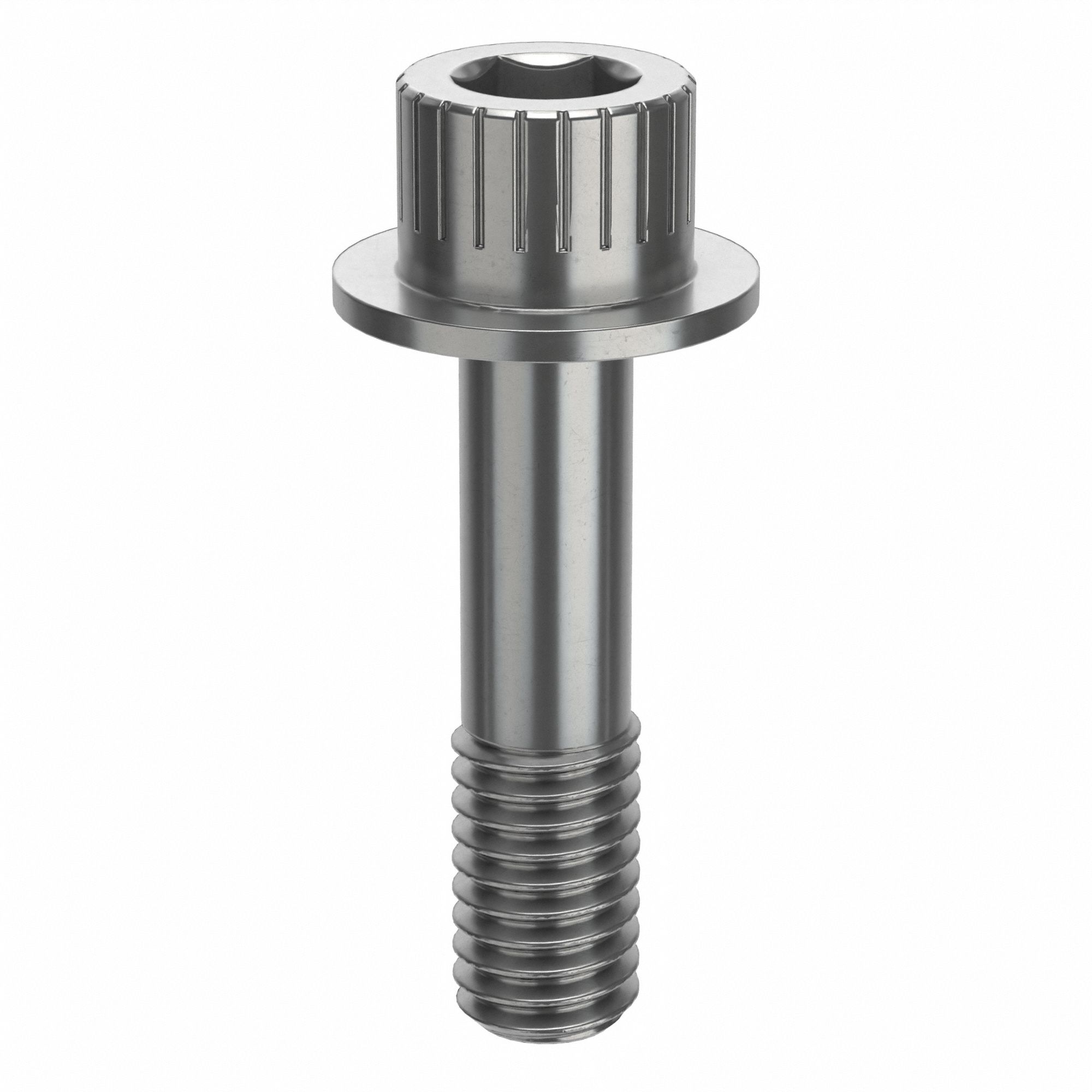Socket Head Cap Screw: 3/8"-16 Thread Size, 1 1/2 in Lg, Flanged Std, Plain, Stainless Steel, 18-8