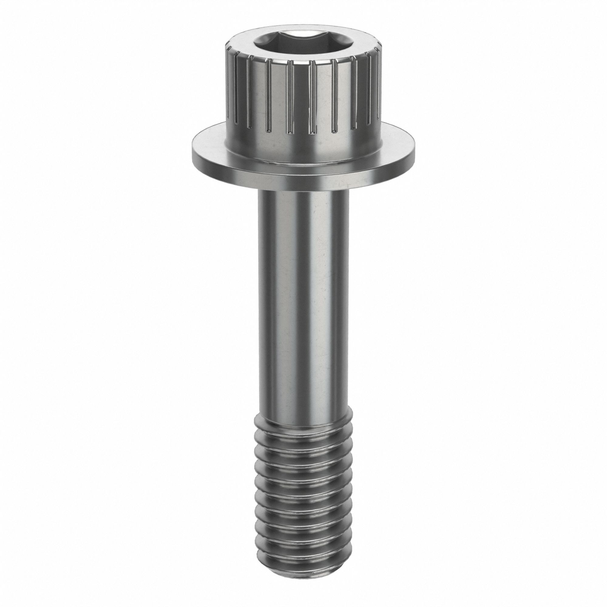 Socket Head Cap Screw: 3/8"-16 Thread Size, 1 5/8 in Lg, Flanged Std, Plain, Stainless Steel, 18-8
