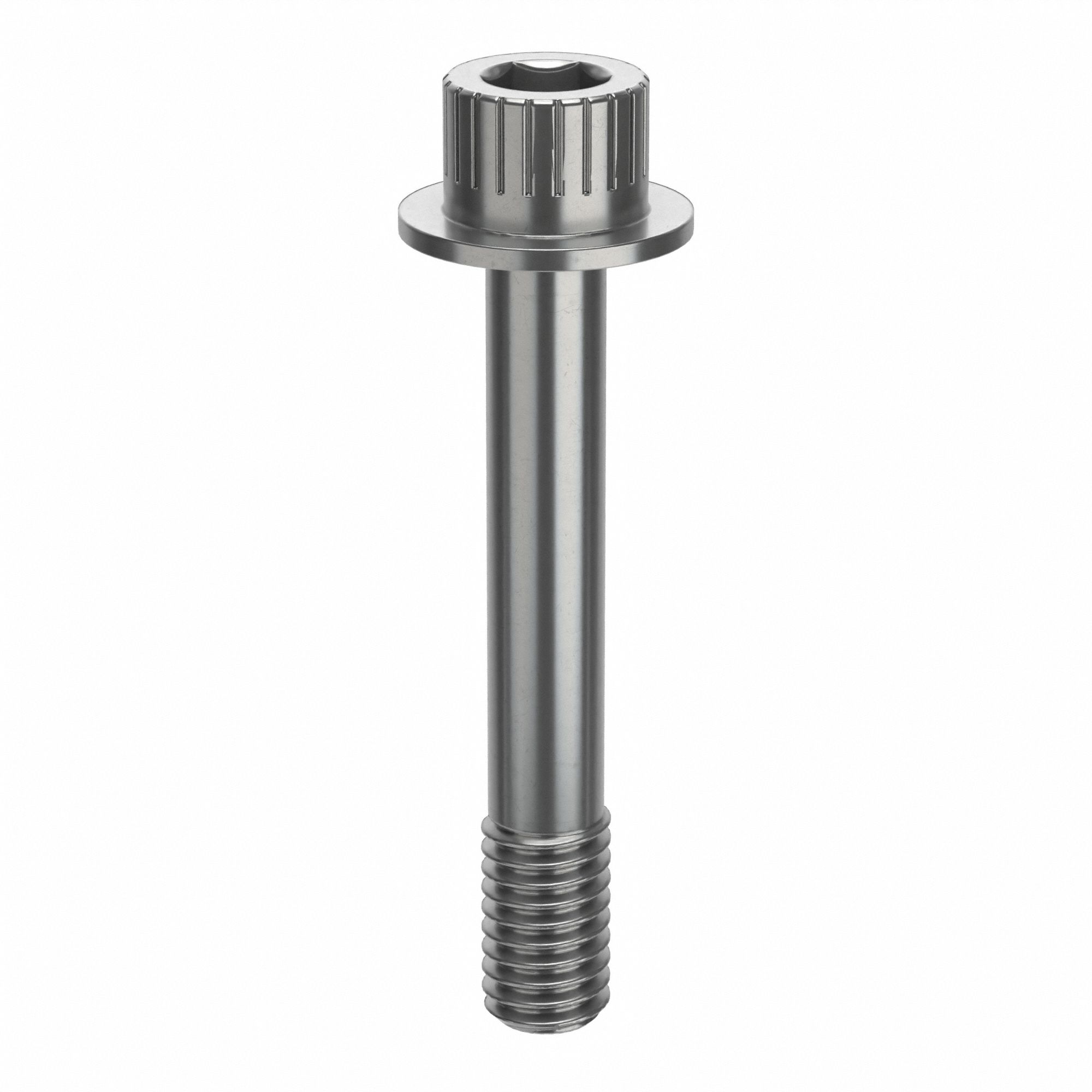 Socket Head Cap Screw: 3/8"-16 Thread Size, 2 3/8 in Lg, Flanged Std, Plain, Stainless Steel, 18-8