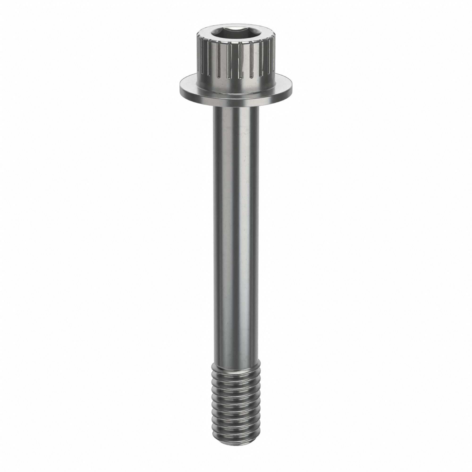 Socket Head Cap Screw: 3/8"-16 Thread Size, 2 3/4 in Lg, Flanged Std, Plain, Stainless Steel, 18-8