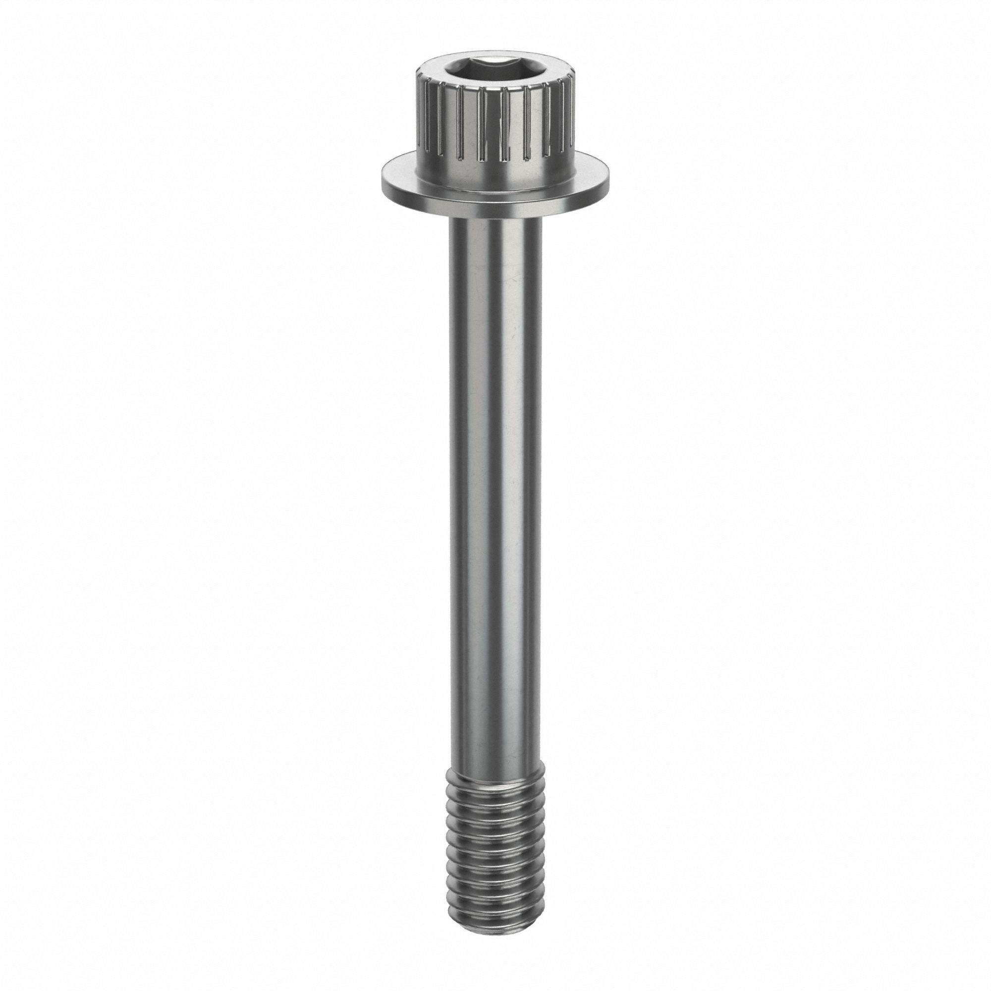 Socket Head Cap Screw: 3/8"-16 Thread Size, 2 7/8 in Lg, Flanged Std, Plain, Stainless Steel, 18-8