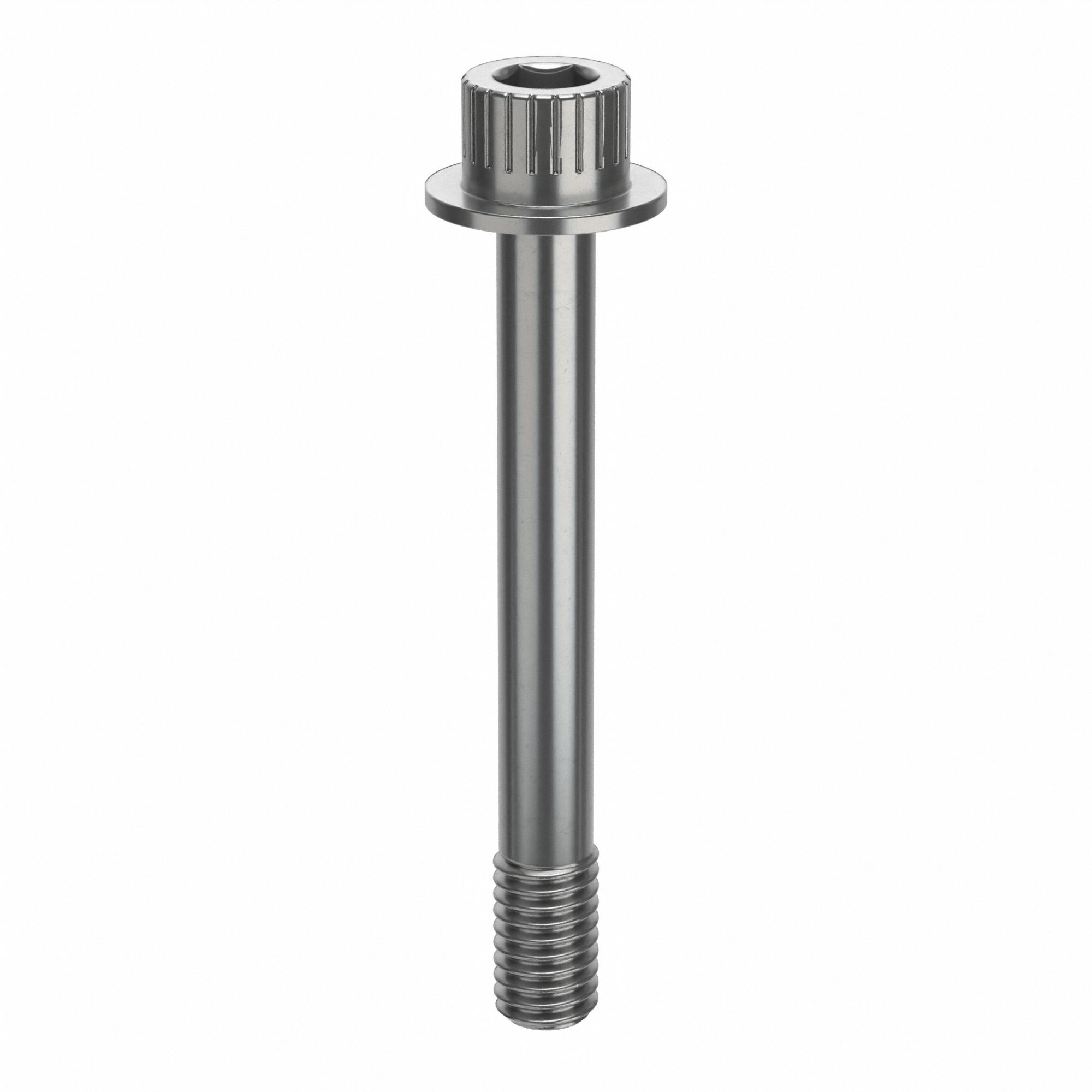 Socket Head Cap Screw: 3/8"-16 Thread Size, 3 in Lg, Flanged Std, Plain, Stainless Steel, 18-8