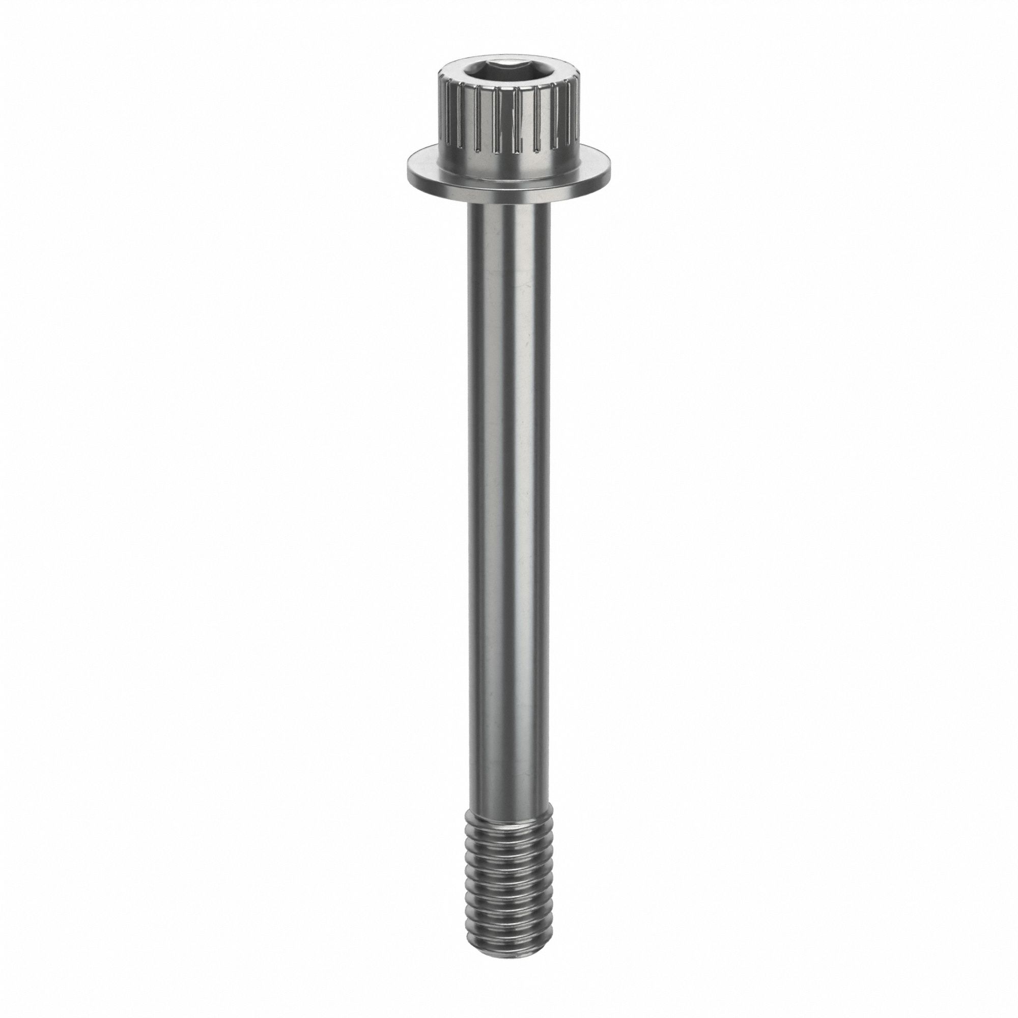 Socket Head Cap Screw: 3/8"-16 Thread Size, 3 3/8 in Lg, Flanged Std, Plain, Stainless Steel, 18-8
