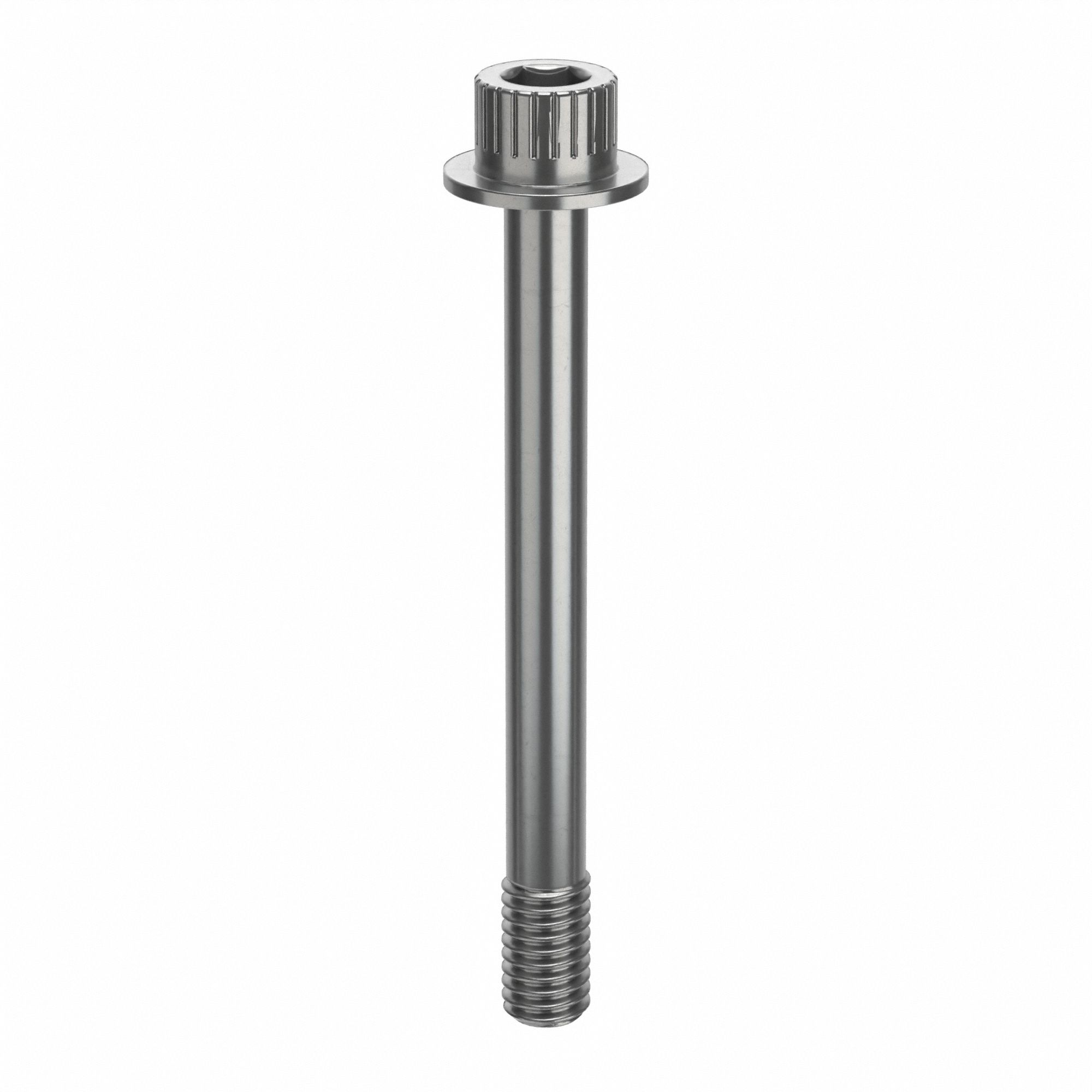 Socket Head Cap Screw: 3/8"-16 Thread Size, 3 5/8 in Lg, Flanged Std, Plain, Stainless Steel, 18-8