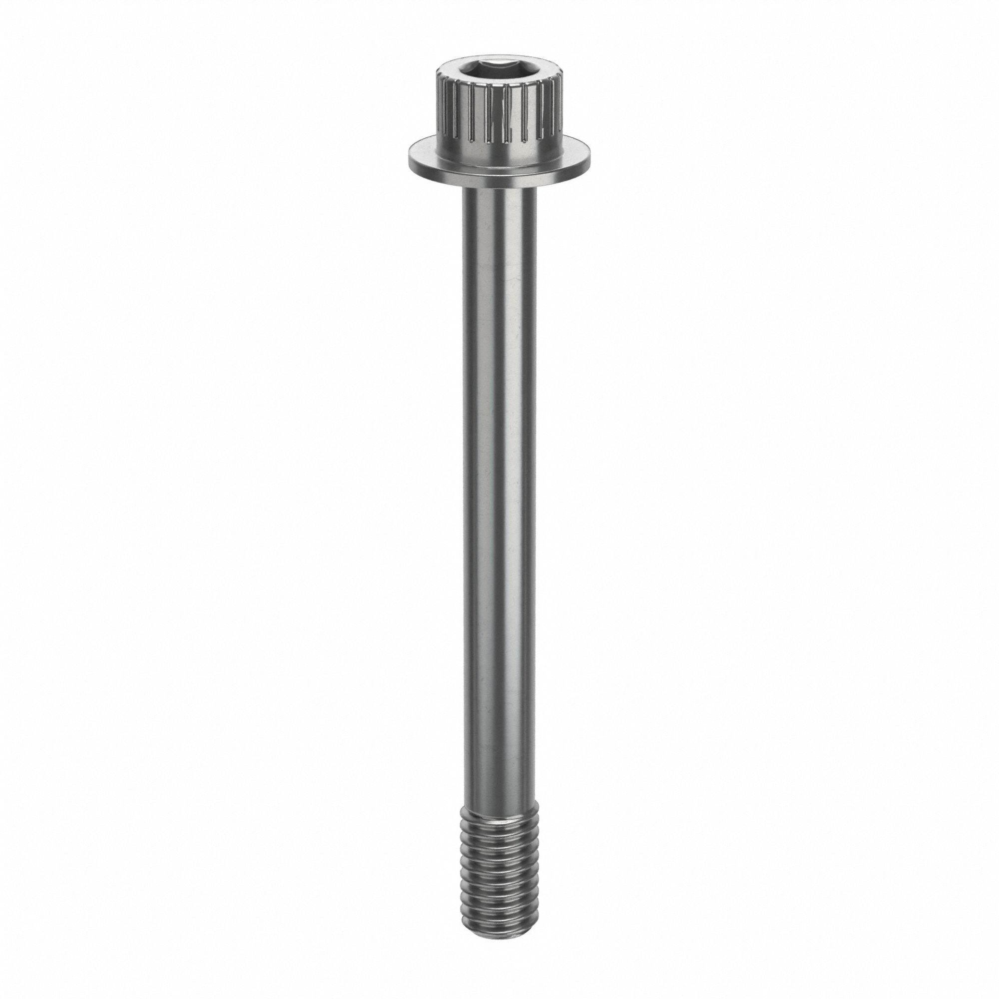 Socket Head Cap Screw: 3/8"-16 Thread Size, 3 3/4 in Lg, Flanged Std, Plain, Stainless Steel, 18-8