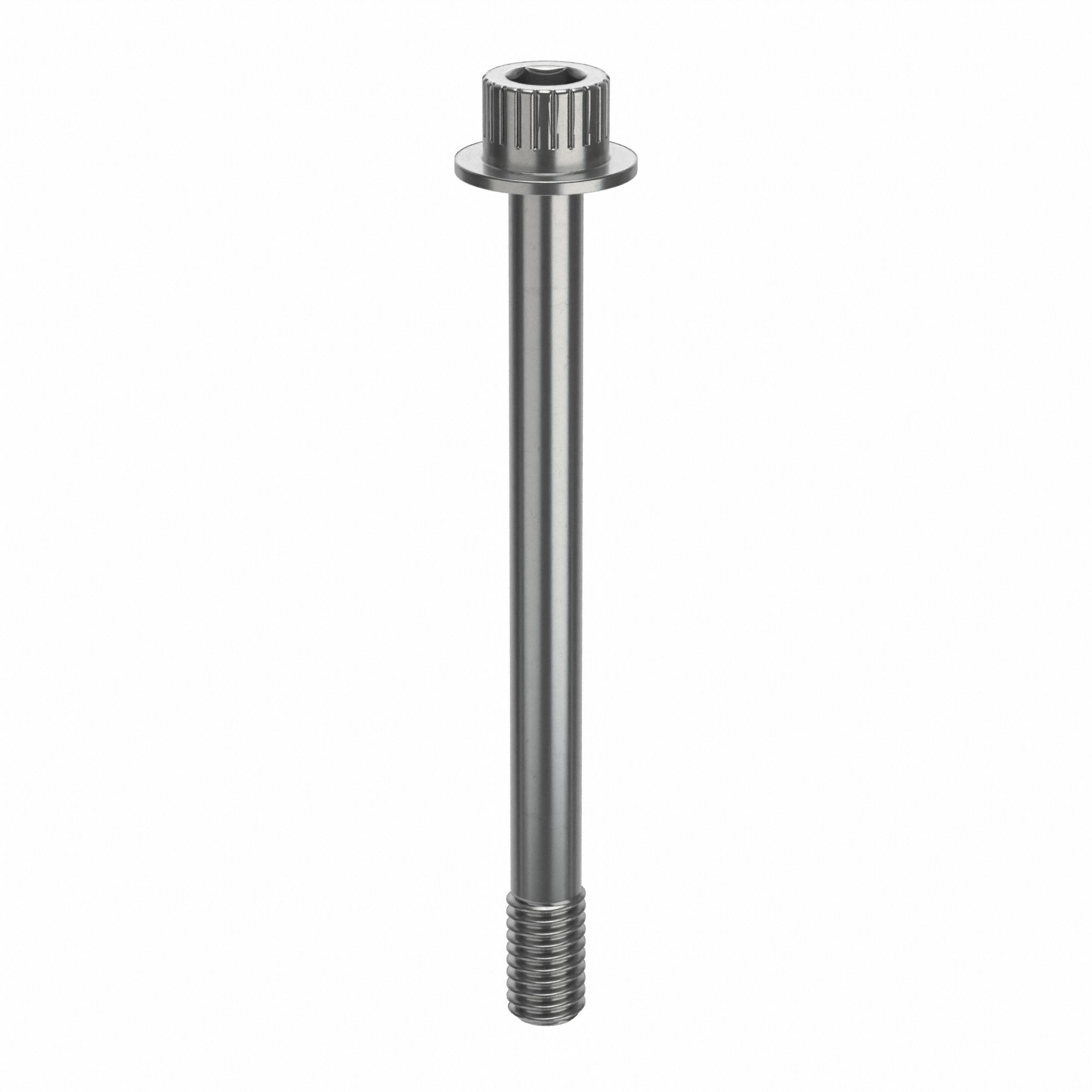 Socket Head Cap Screw: 3/8"-16 Thread Size, 4 1/8 in Lg, Flanged Std, Plain, Stainless Steel, 18-8
