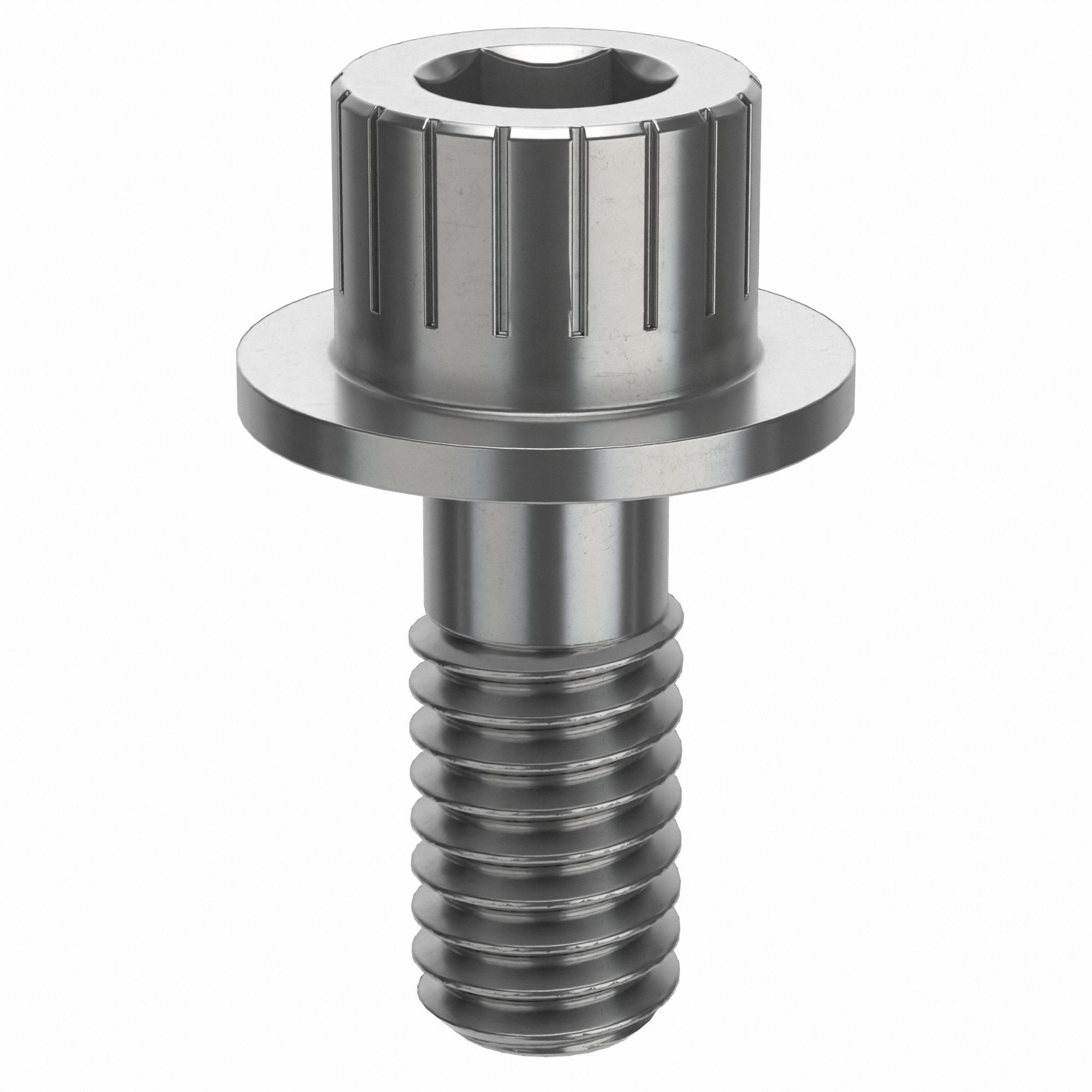 Socket Head Cap Screw: 5/16"-18 Thread Size, 3/4 in Lg, Flanged Std, Plain, Stainless Steel, 18-8