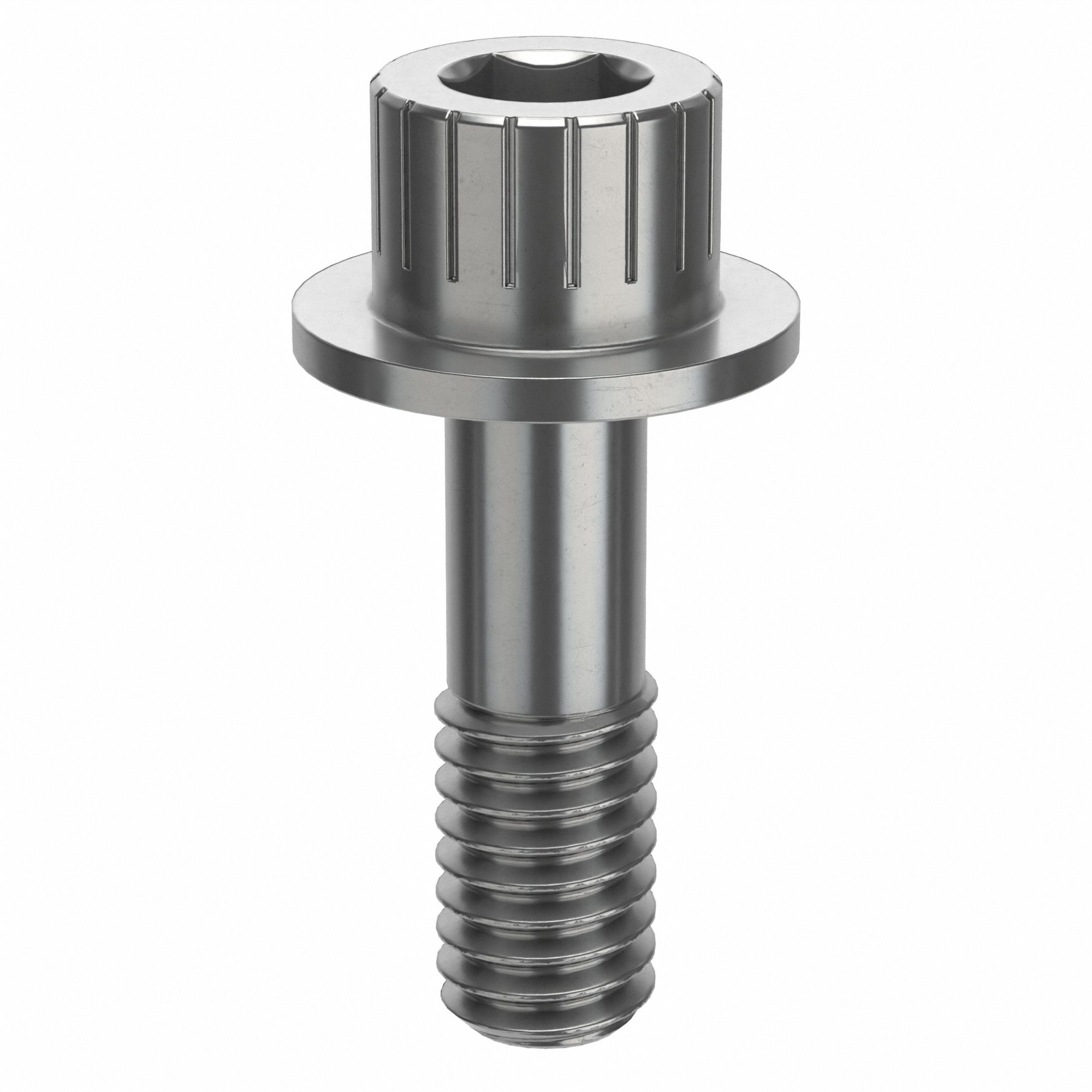 Socket Head Cap Screw: 5/16"-18 Thread Size, 1 in Lg, Flanged Std, Plain, Stainless Steel, 18-8
