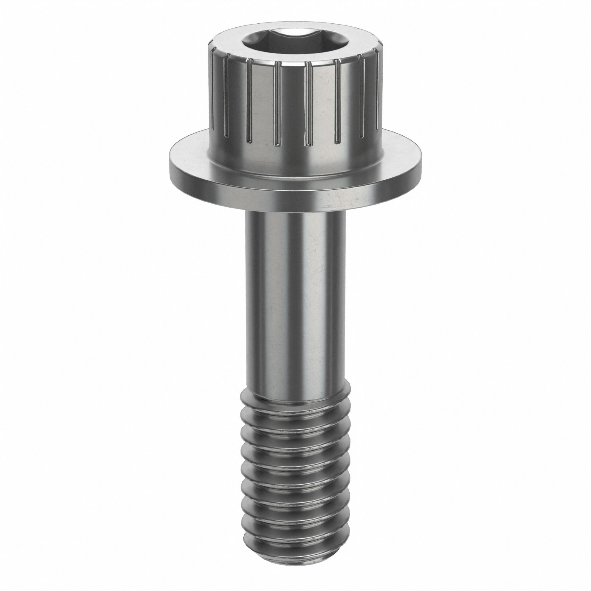 Socket Head Cap Screw: 5/16"-18 Thread Size, 1 1/8 in Lg, Flanged Std, Plain, Stainless Steel, 18-8