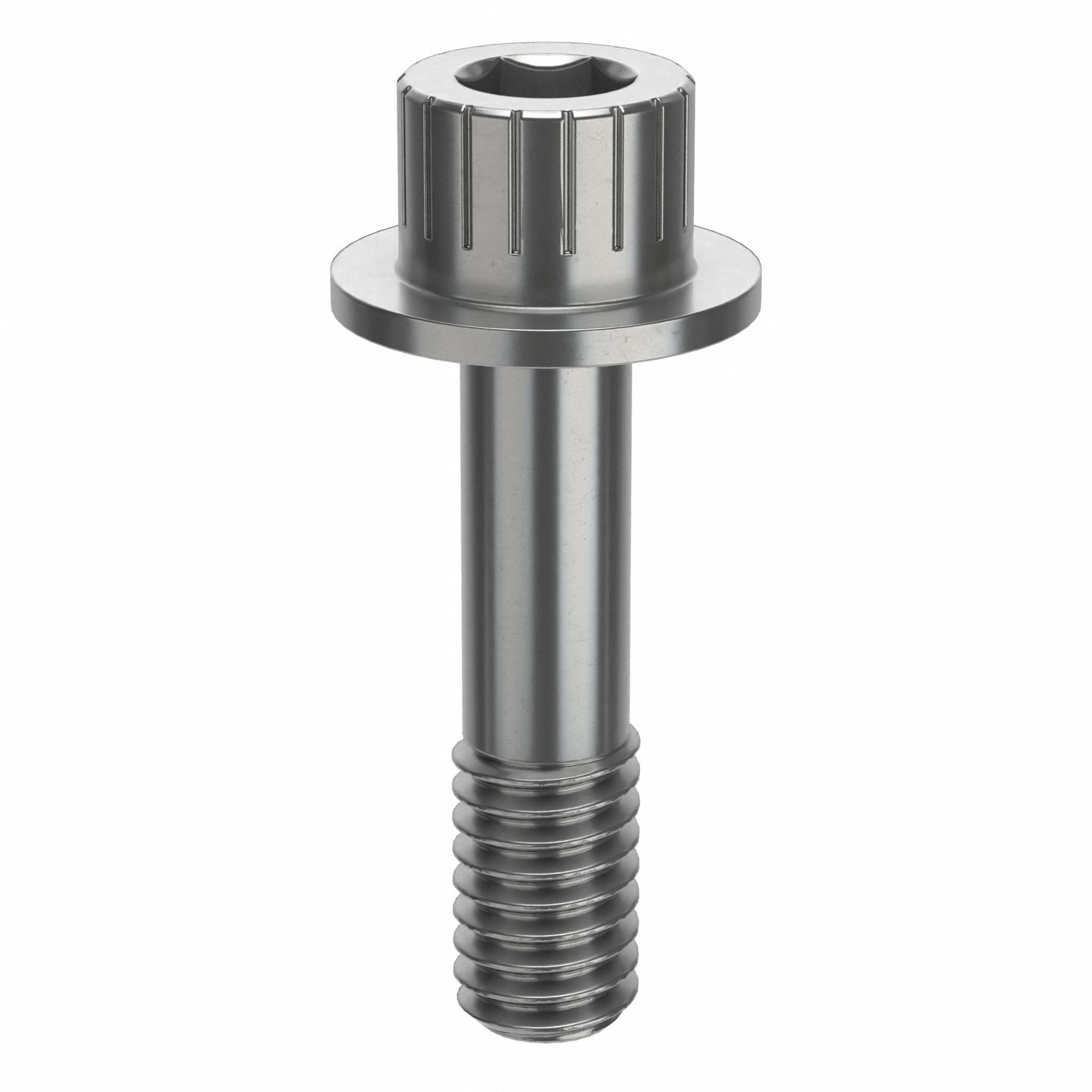 Socket Head Cap Screw: 5/16"-18 Thread Size, 1 1/4 in Lg, Flanged Std, Plain, Stainless Steel, 18-8
