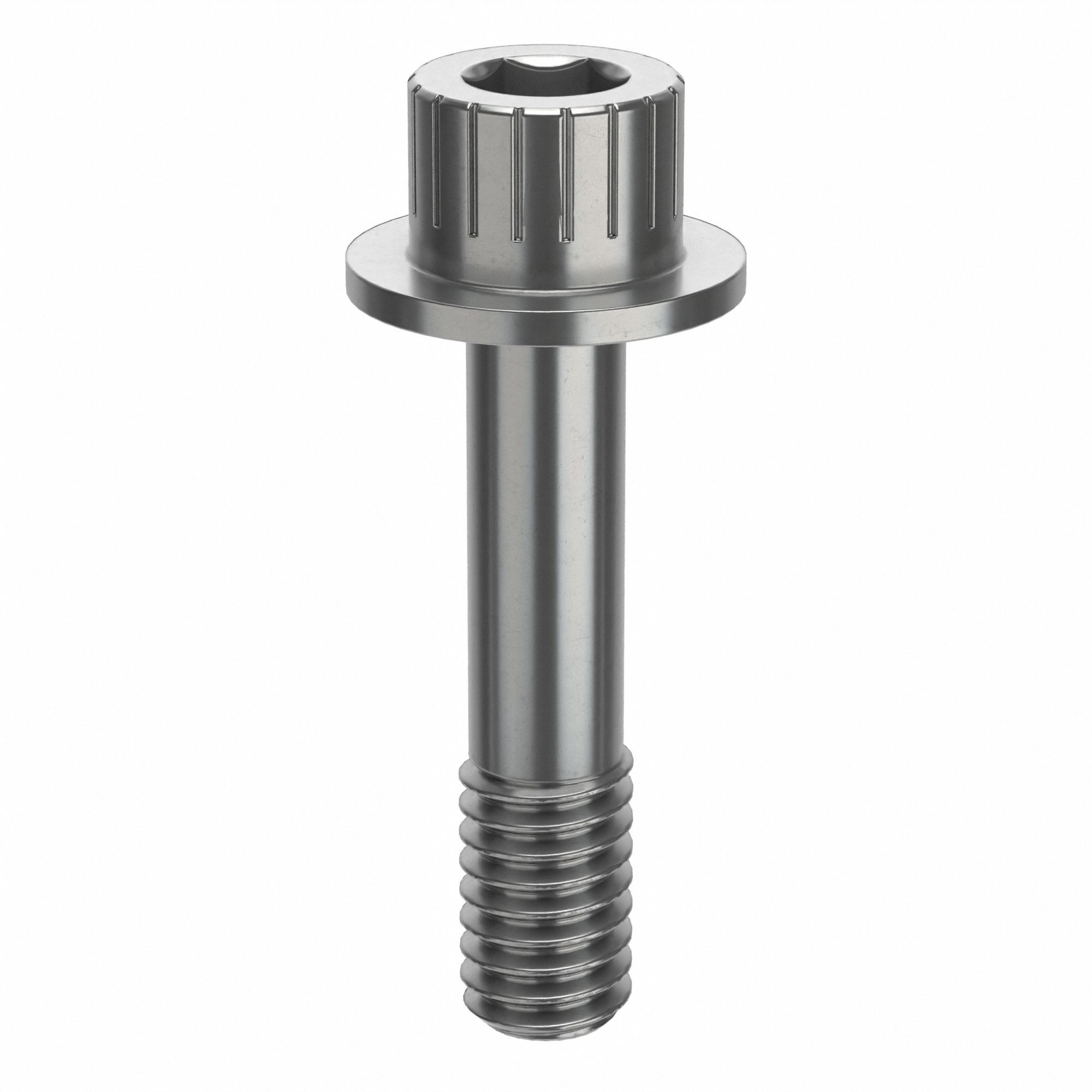 Socket Head Cap Screw: 5/16"-18 Thread Size, 1 3/8 in Lg, Flanged Std, Plain, Stainless Steel, 18-8