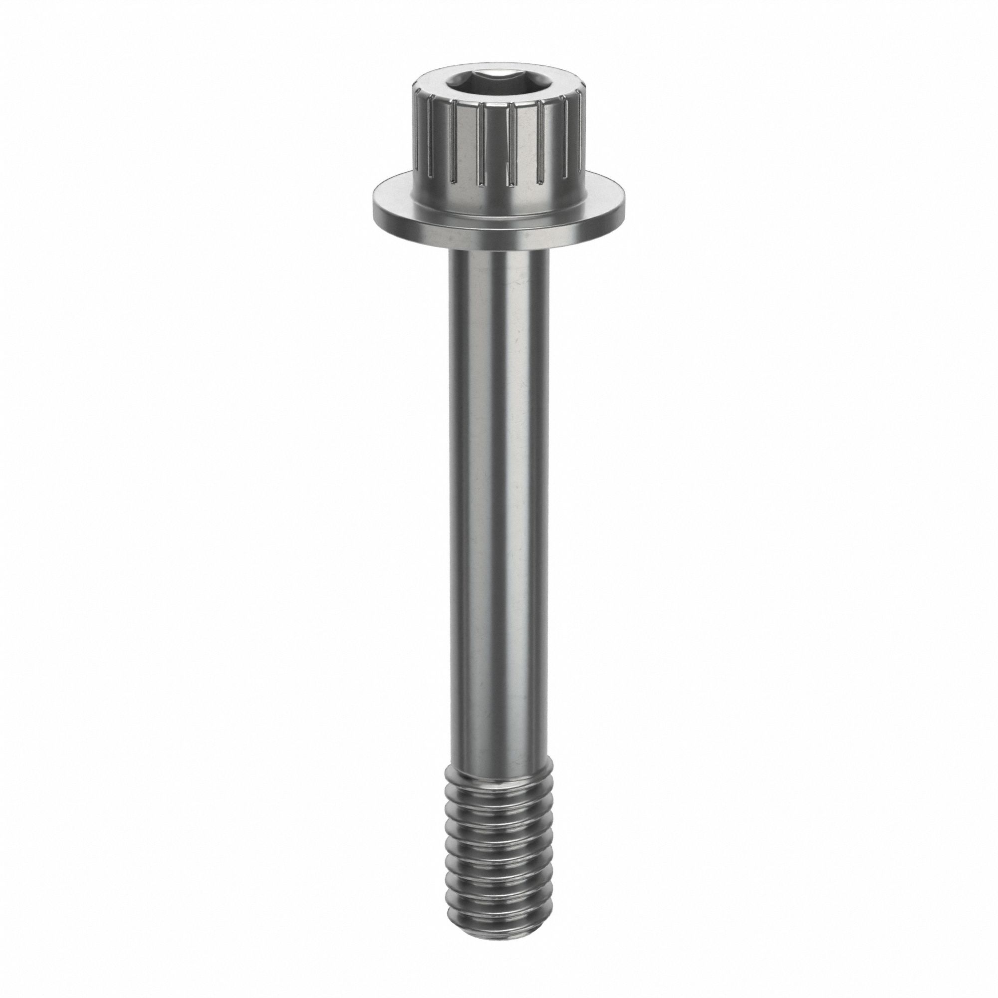 Socket Head Cap Screw: 5/16"-18 Thread Size, 2 1/8 in Lg, Flanged Std, Plain, Stainless Steel, 18-8