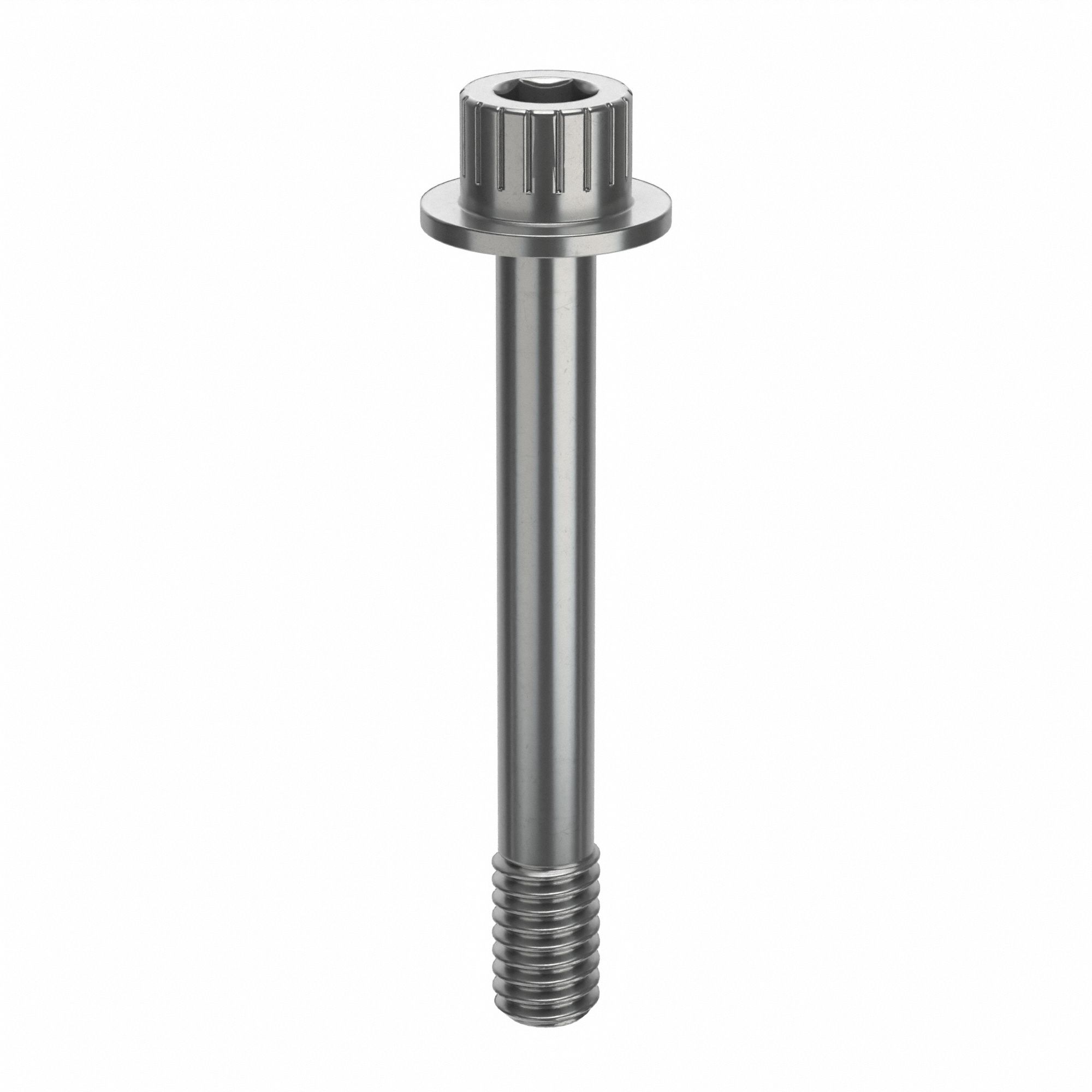 Socket Head Cap Screw: 5/16"-18 Thread Size, 2 3/8 in Lg, Flanged Std, Plain, Stainless Steel, 18-8