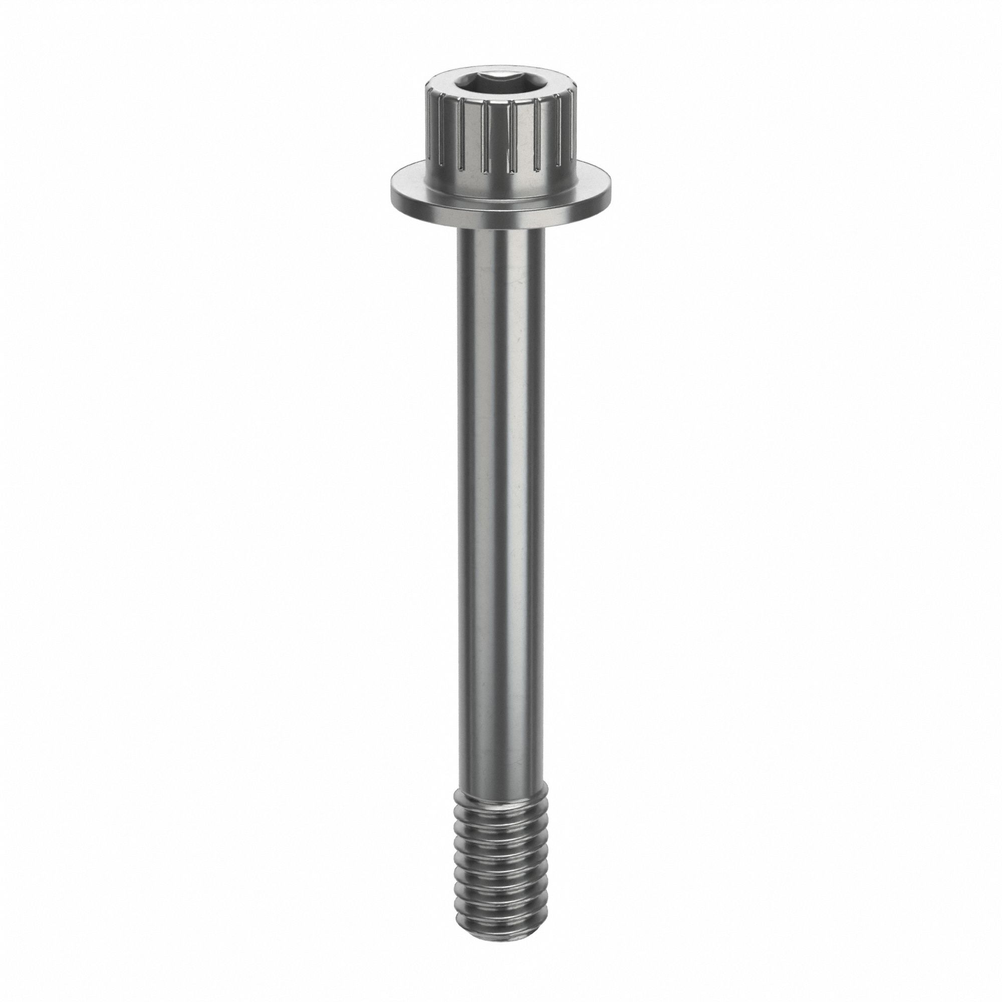 Socket Head Cap Screw: 5/16"-18 Thread Size, 2 1/2 in Lg, Flanged Std, Plain, Stainless Steel, 18-8