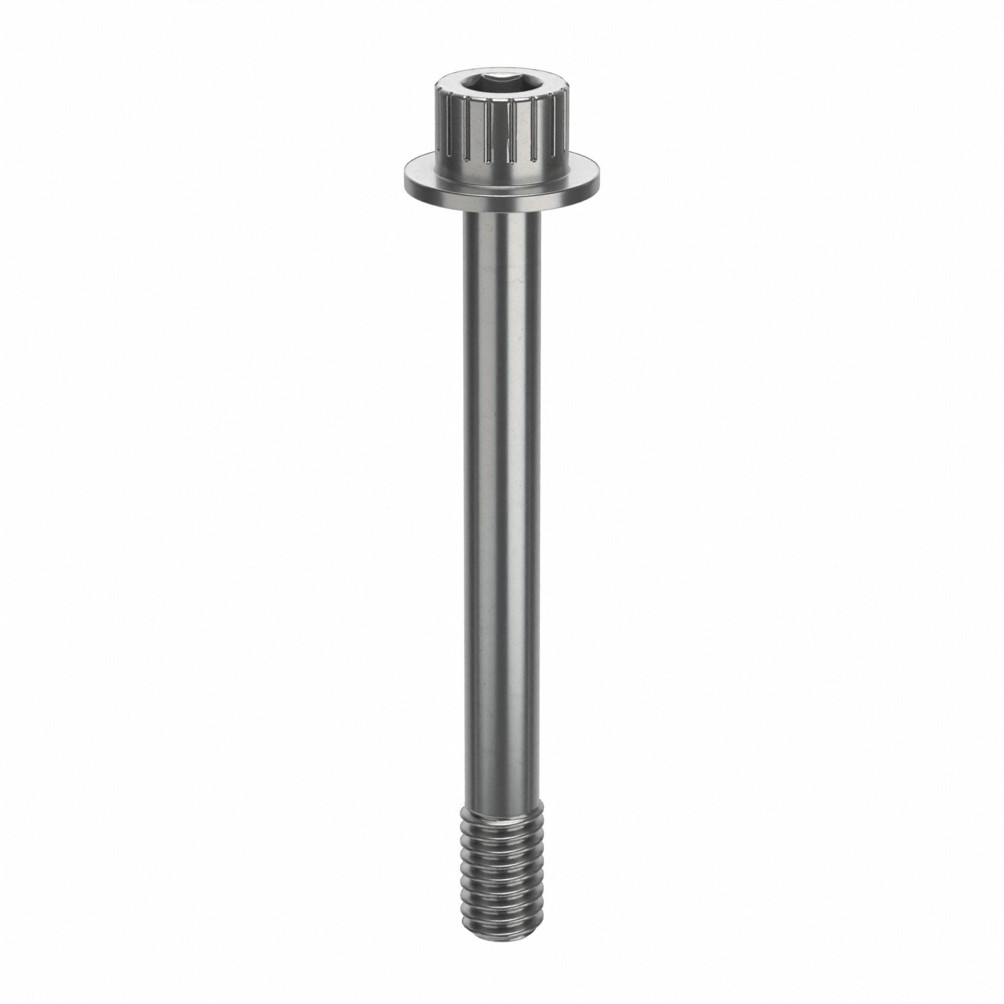 Socket Head Cap Screw: 5/16"-18 Thread Size, 2 7/8 in Lg, Flanged Std, Plain, Stainless Steel, 18-8