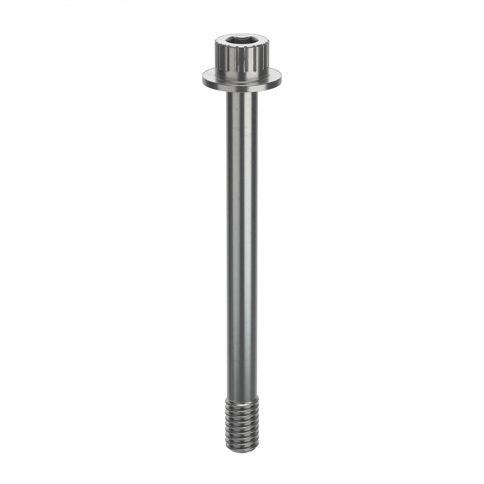 Socket Head Cap Screw: 5/16"-18 Thread Size, 3 1/2 in Lg, Flanged Std, Plain, Stainless Steel, 18-8